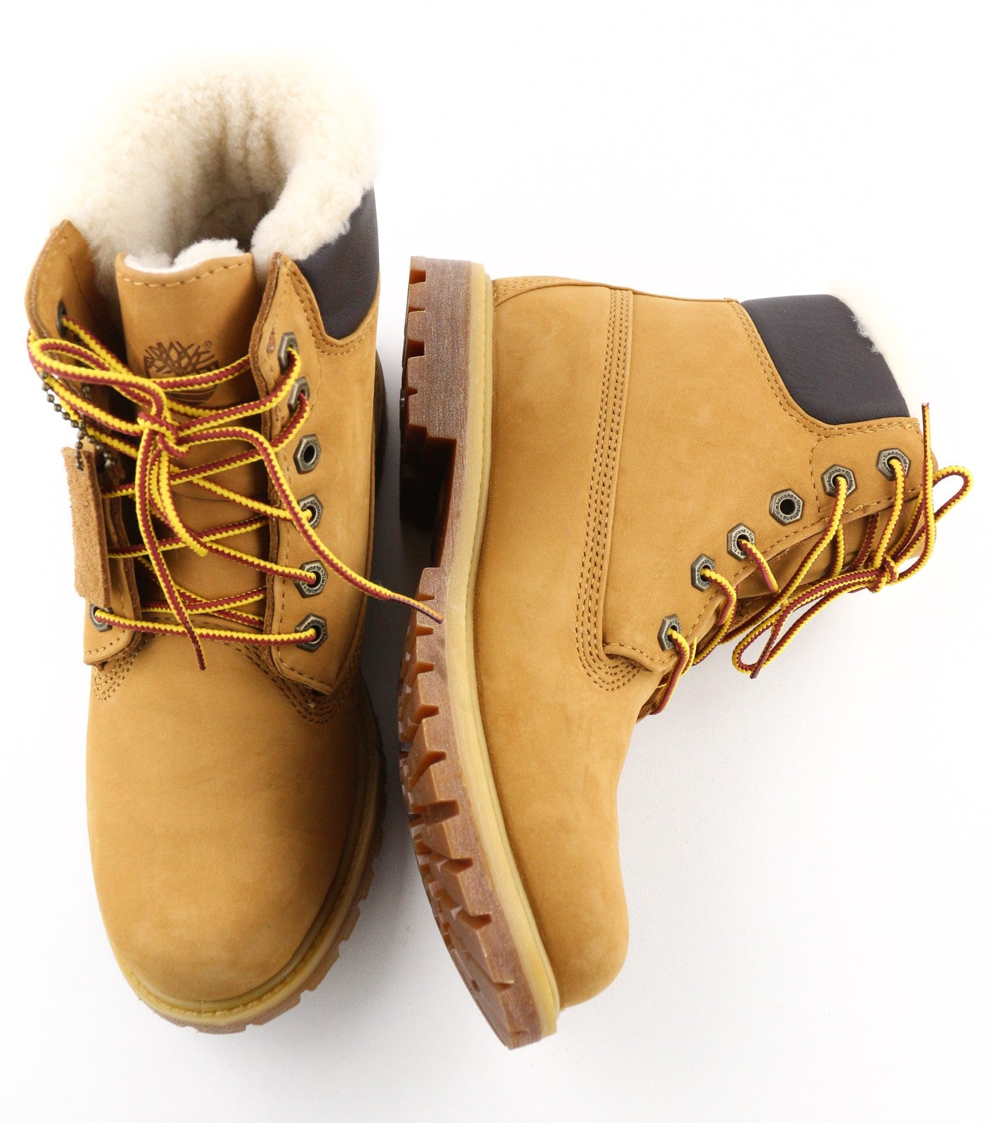 TIMBERLAND A19TE Women's EU38.5 K5.5 Brown Shearling Lined Leather Boots