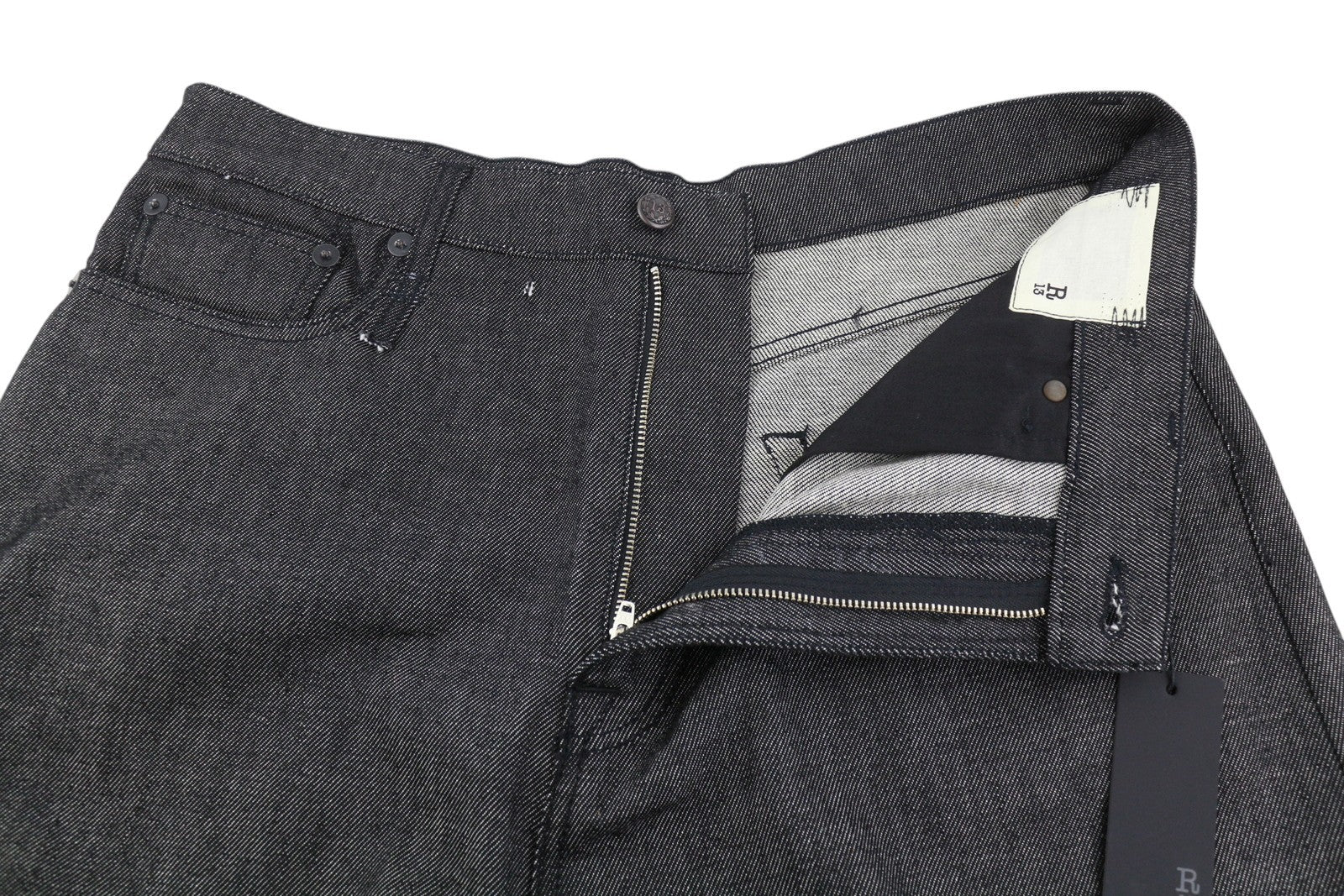 R13 Jesse Women Jeans 31 Vintage Grey Drop Crotch Loose Fit Baggy Dark Denim