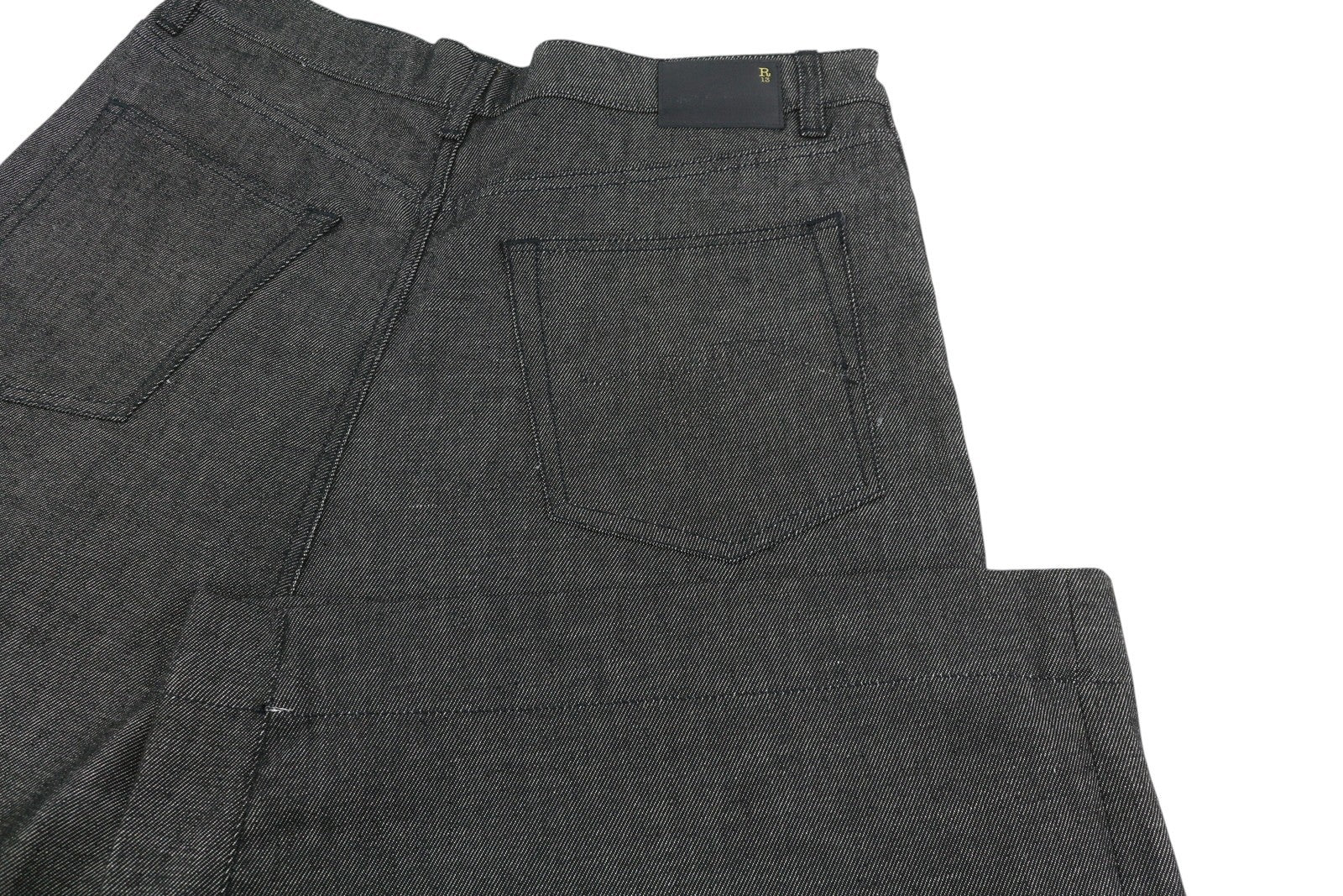 R13 Jesse Women Jeans 31 Vintage Grey Drop Crotch Loose Fit Baggy Dark Denim