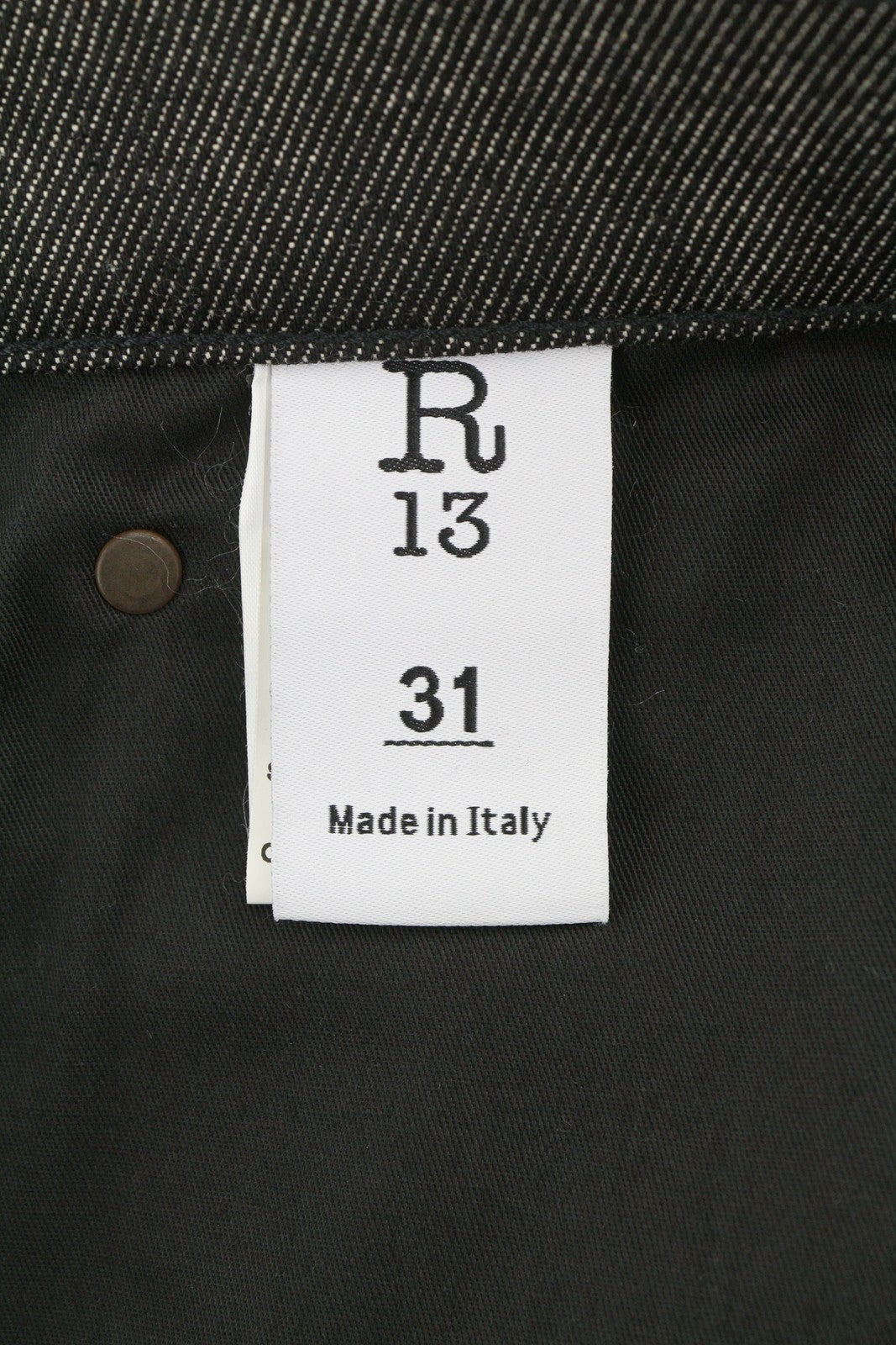 R13 Jesse Women Jeans 31 Vintage Grey Drop Crotch Loose Fit Baggy Dark Denim