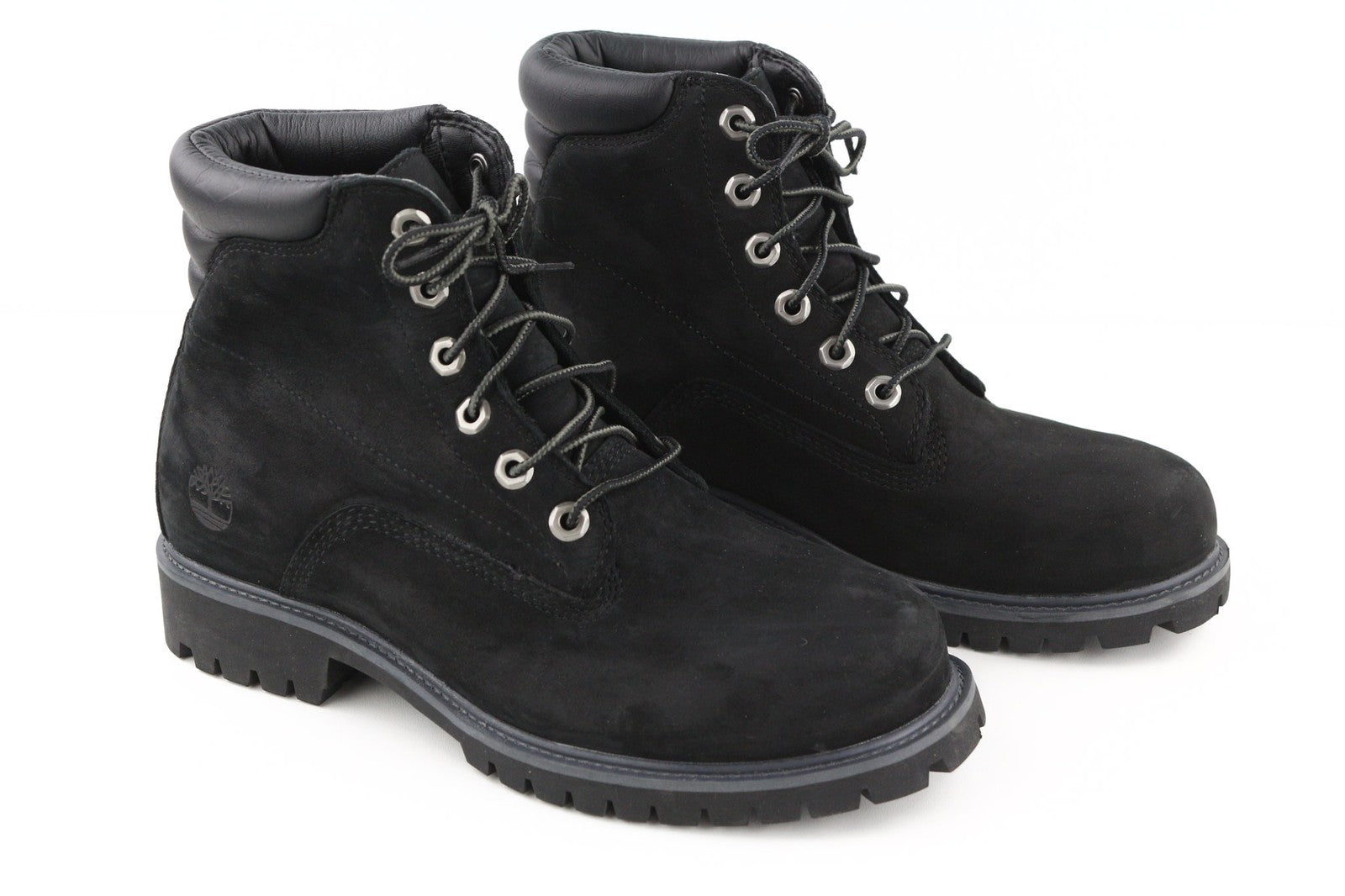 TIMBERLAND 6939R Men's EU40 UK6.5 Black Leather Lace Up Boots High Top Round Toe