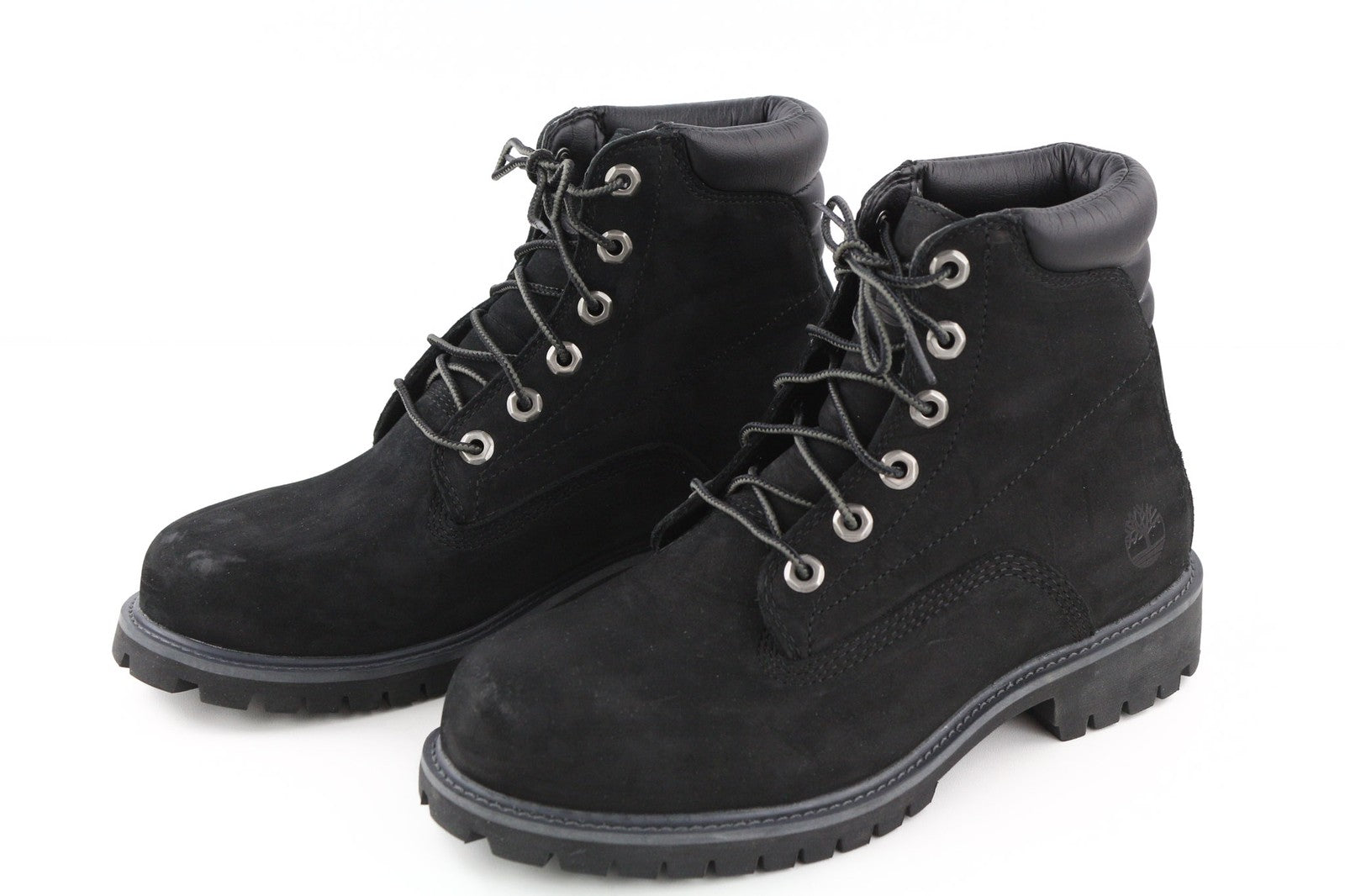 TIMBERLAND 6939R Men's EU40 UK6.5 Black Leather Lace Up Boots High Top Round Toe