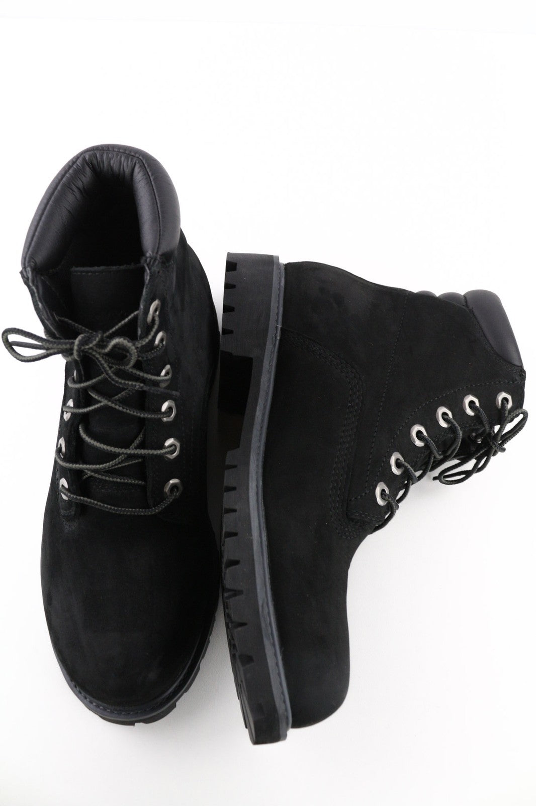 TIMBERLAND 6939R Men's EU40 UK6.5 Black Leather Lace Up Boots High Top Round Toe