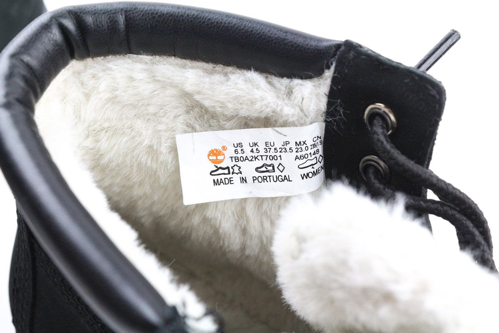 TIMBERLAND A60148 Women's EU37.5 UK4.5 Black Leather Waterproof  Winter Boots