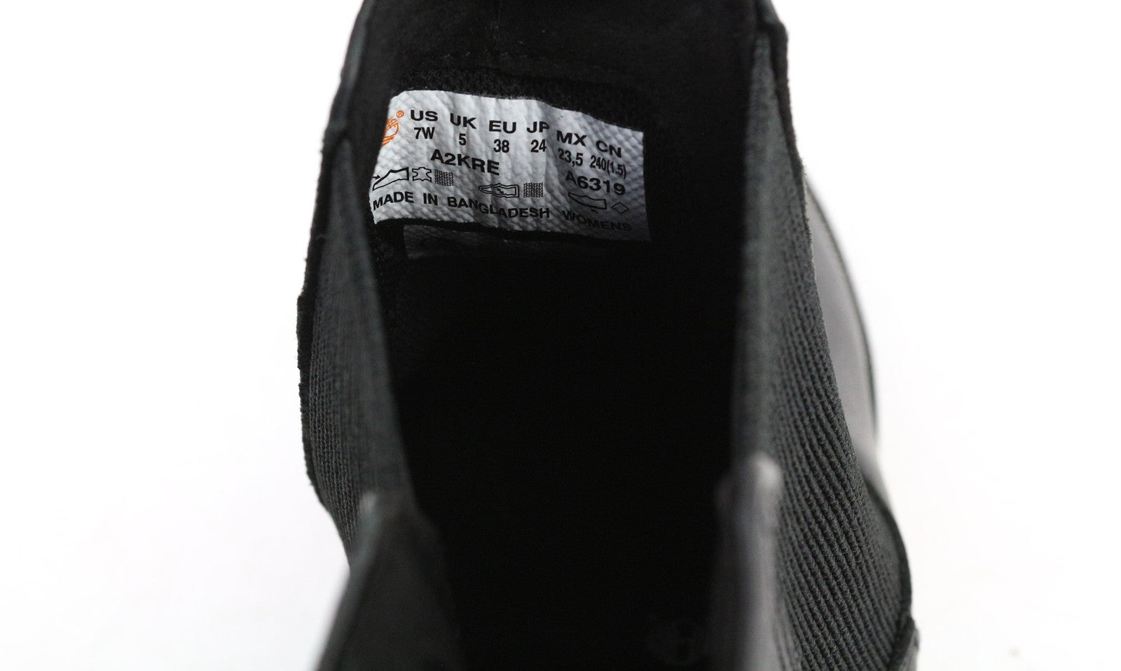 TIMBERLAND A2KRE Women's EU38 UK5 Black Leather Boots Elastic Side Panels Pull