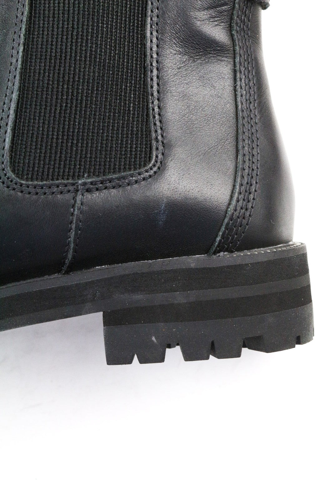 TIMBERLAND A2KRE Women's EU38 UK5 Black Leather Boots Elastic Side Panels Pull