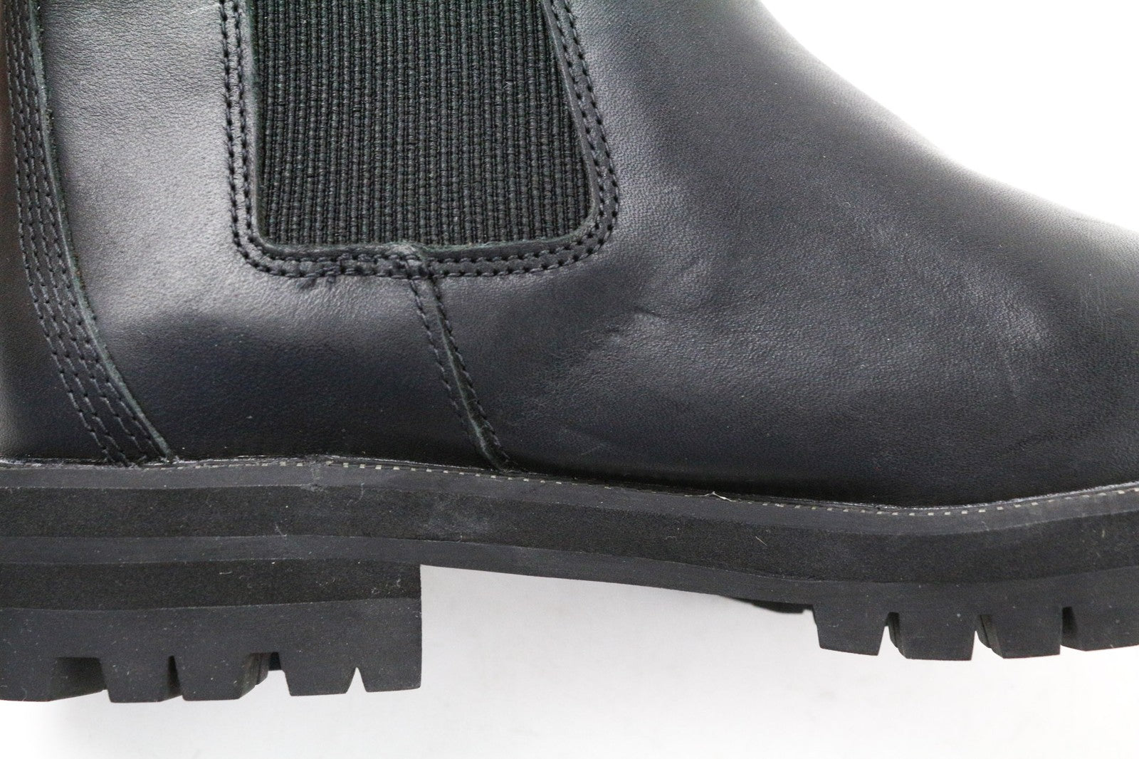 TIMBERLAND A2KRE Women's EU38 UK5 Black Leather Boots Elastic Side Panels Pull