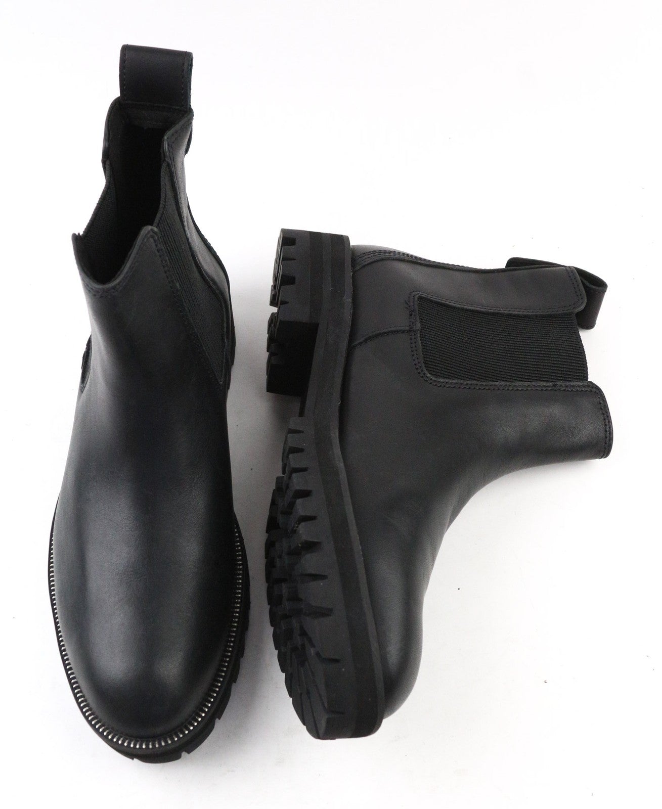 TIMBERLAND A2KRE Women's EU38 UK5 Black Leather Boots Elastic Side Panels Pull