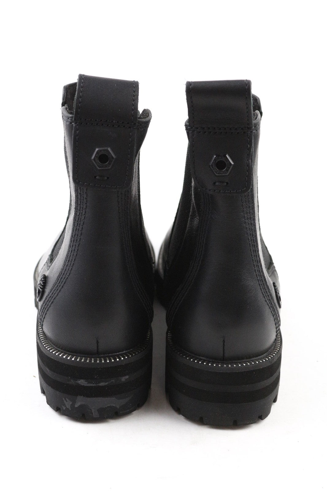 TIMBERLAND A2KRE Women's EU38 UK5 Black Leather Boots Elastic Side Panels Pull