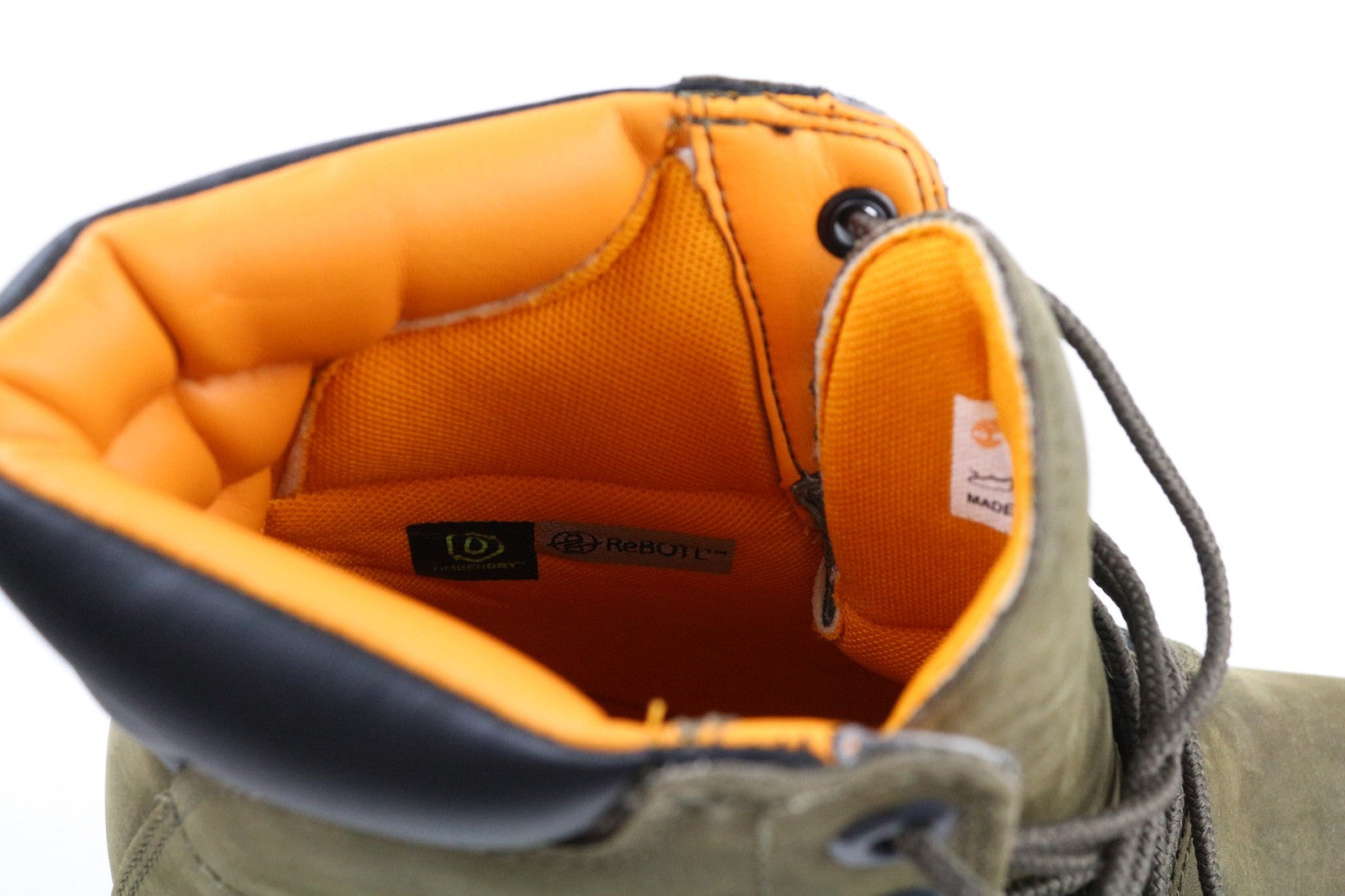 TIMBERLAND A2C87 Men's EU40 UK6.5 Olive Leather Lace Waterproof ReBOTL Shoes