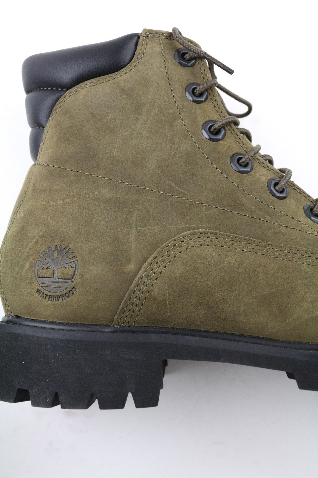 TIMBERLAND A2C87 Men's EU40 UK6.5 Olive Leather Lace Waterproof ReBOTL Shoes