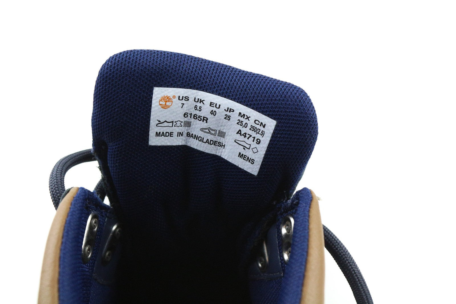 TIMBERLAND 6165R Men's EU40 UK6.5 Blue Leather Casual Lace Up Anti-Fatigue Shoes