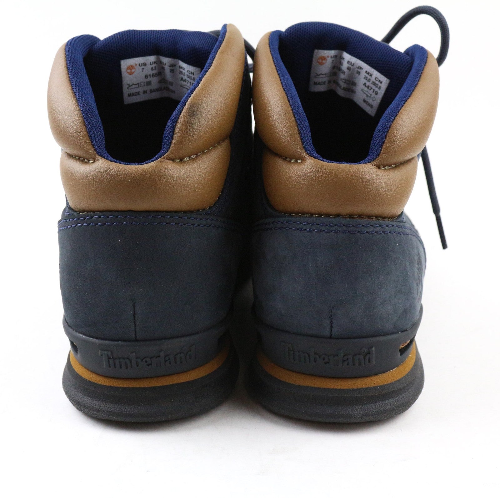 TIMBERLAND 6165R Men's EU40 UK6.5 Blue Leather Casual Lace Up Anti-Fatigue Shoes