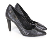 DIESEL Women's Black Textured High Heel Pointed Toe Shoes EU39 Classic Style