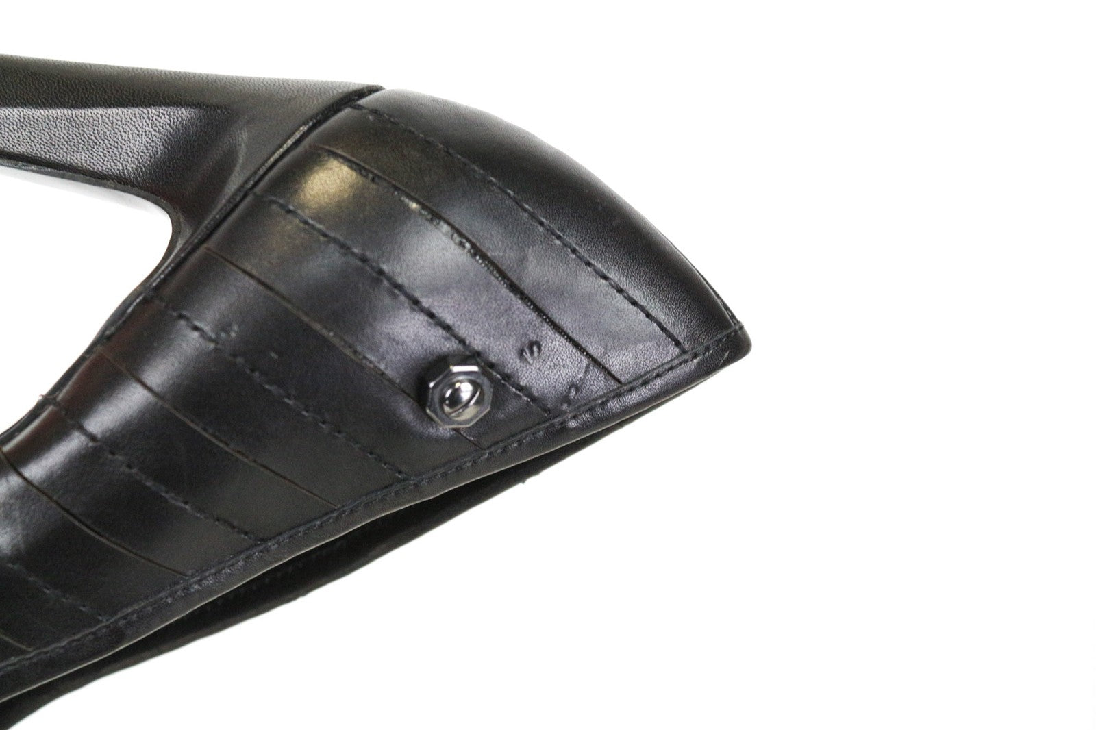 DIESEL Women's Black Textured High Heel Pointed Toe Shoes EU39 Classic Style