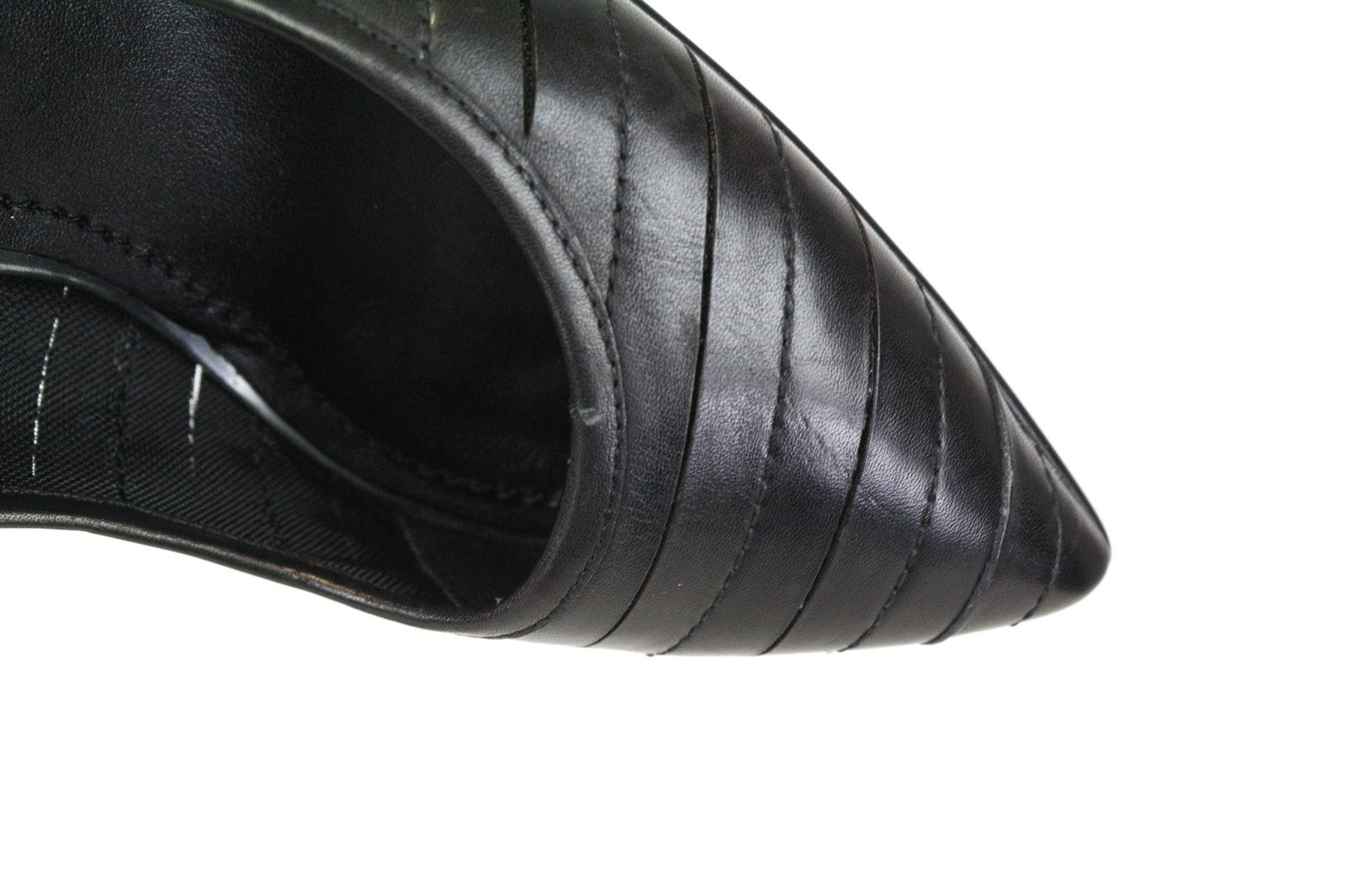 DIESEL Women's Black Textured High Heel Pointed Toe Shoes EU39 Classic Style