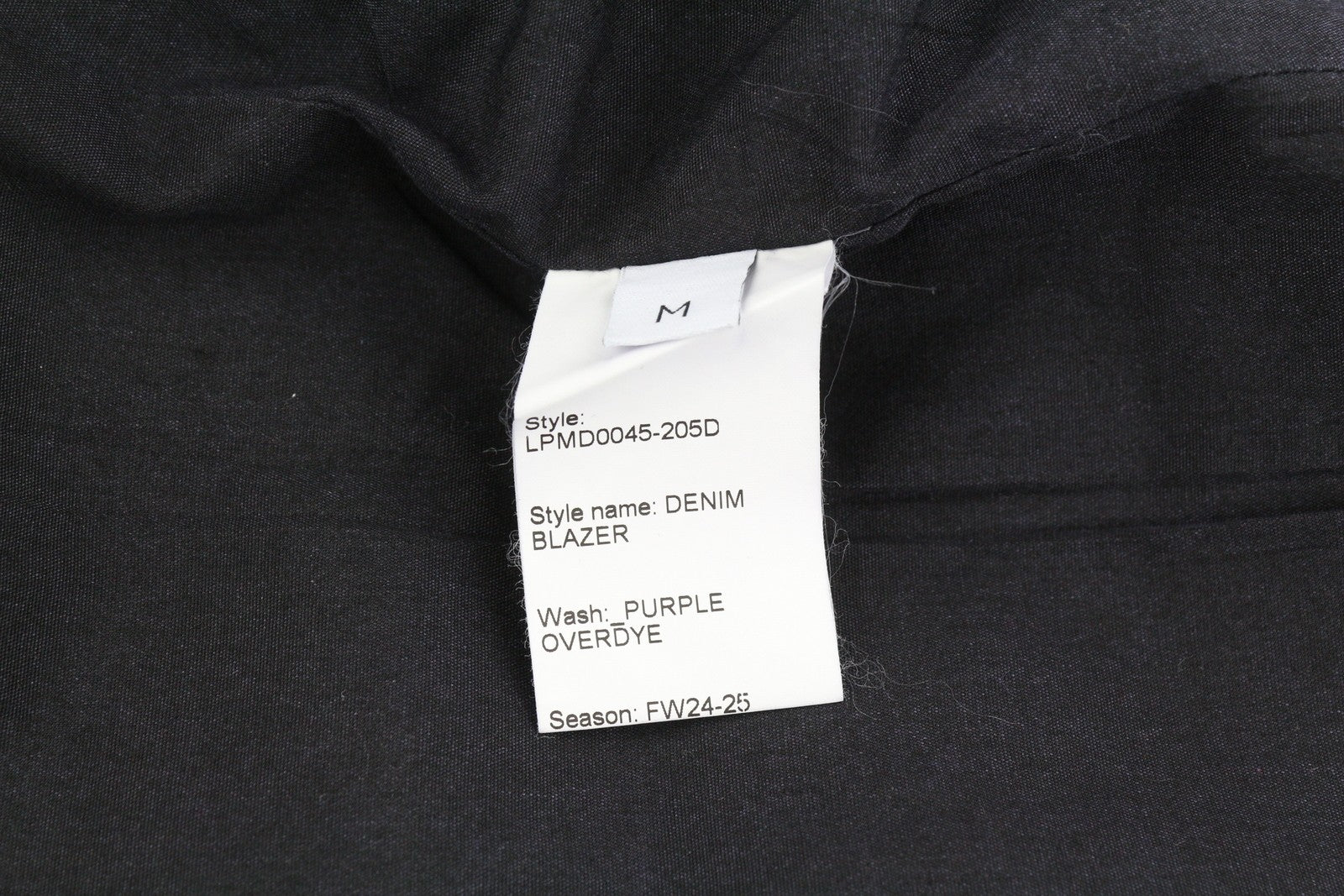 LE PERE Denim Men Blazer M Purple Oversye Waxed Faded Single Breasted Notch