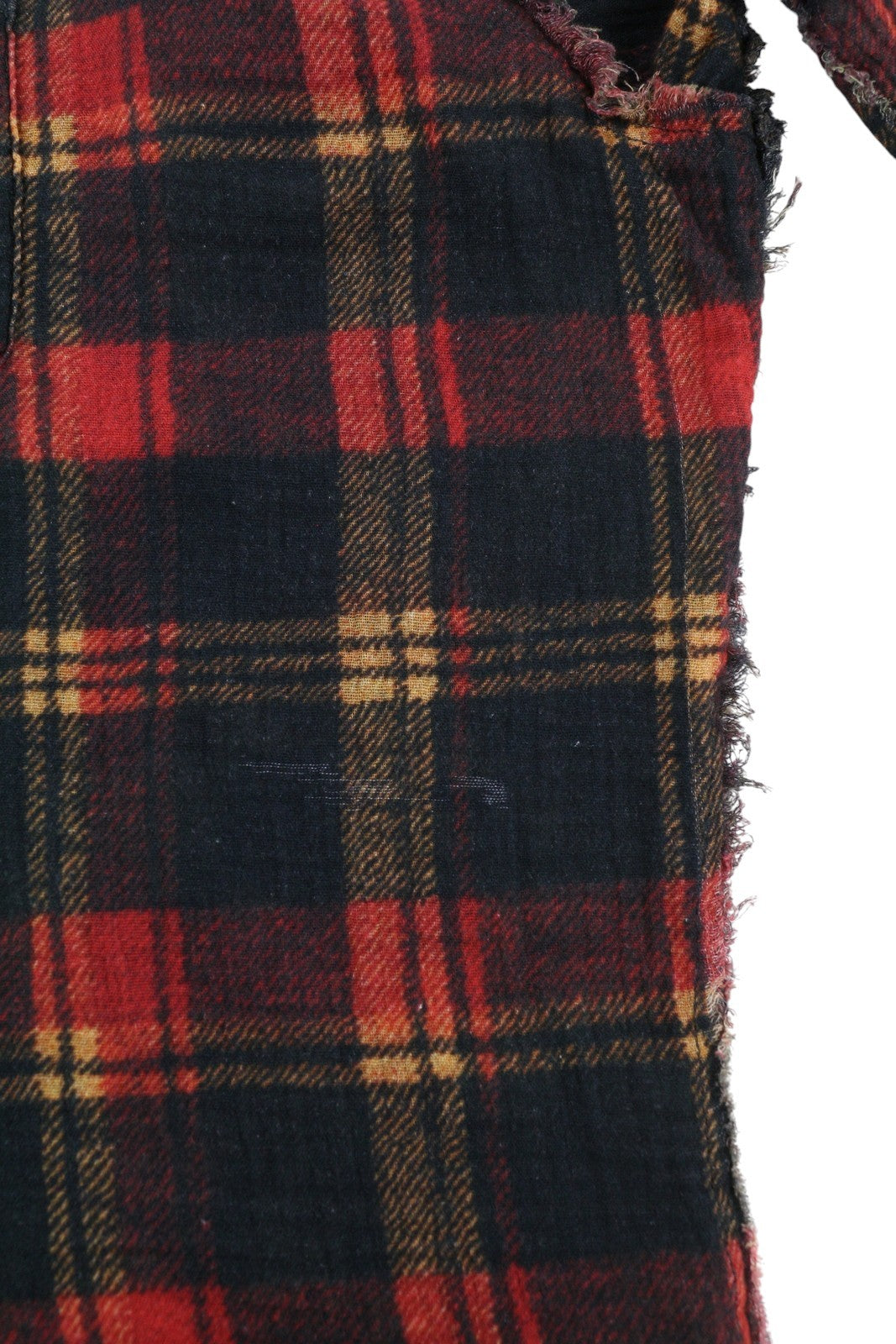 R13 Reversible Drop Neck Women Shirt S Red Plaid With Leaf Camo FW25 RRP1045