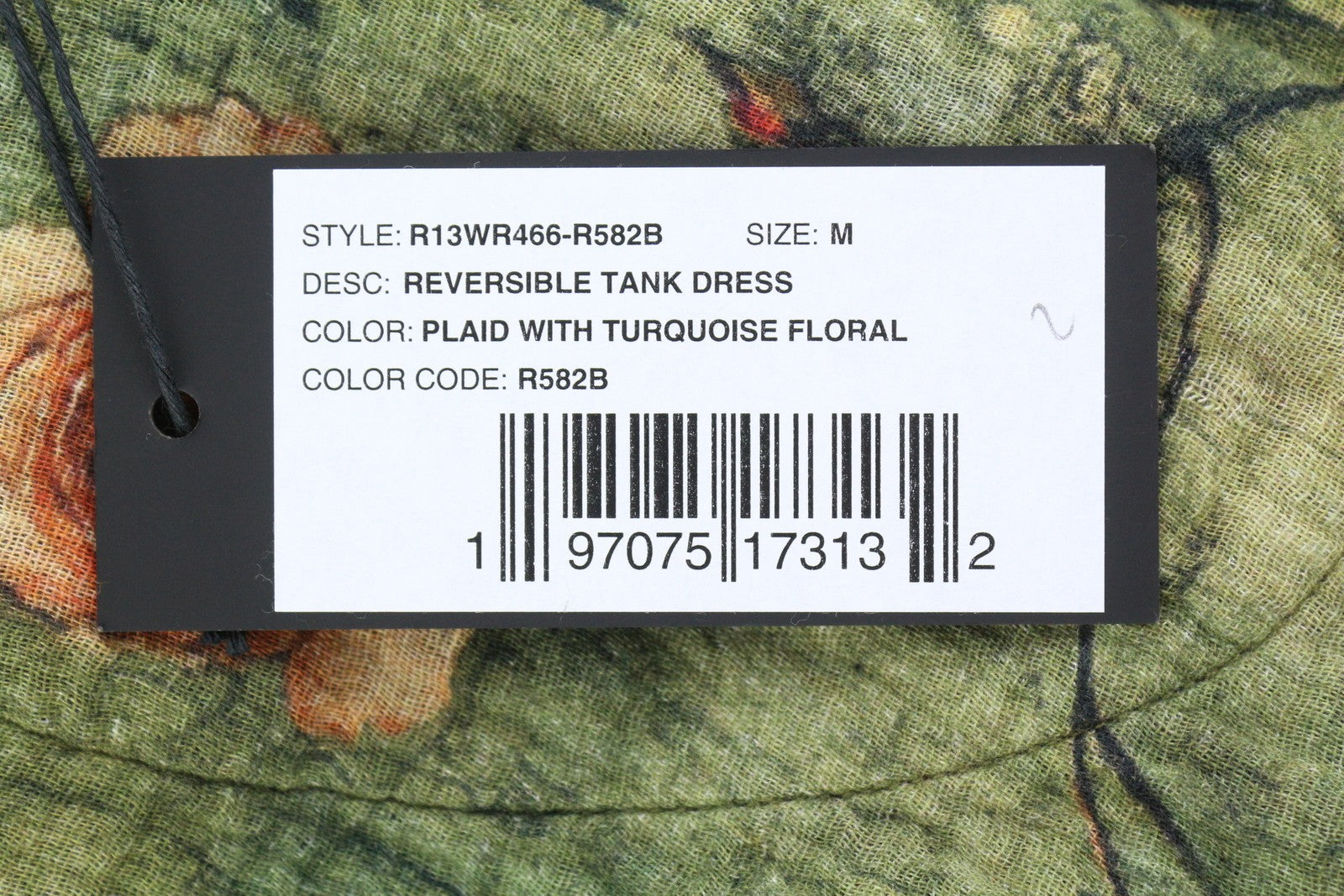 R13 Dvipusė moteriška suknelė be rankovių, raštuota, laisvalaikio midi, M dydžio PF25 RRP999 