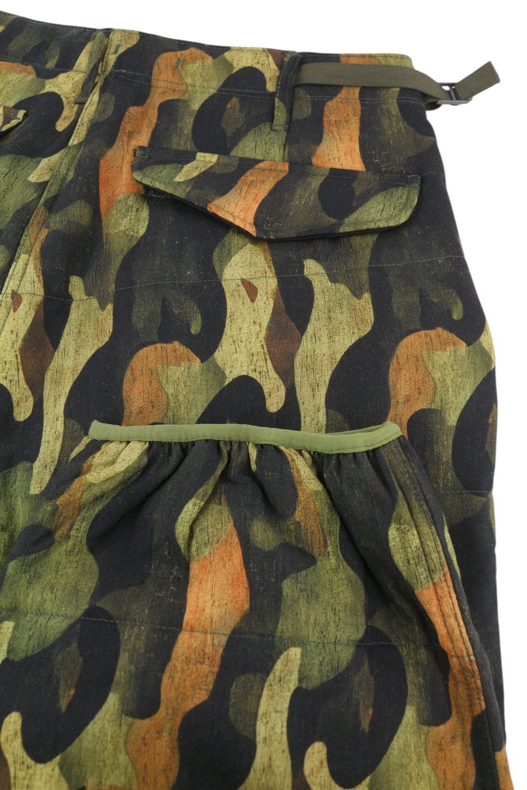 R13 Padded Military Women Trousers 29 Wool Silk Patterned Cropped Insulated FW25