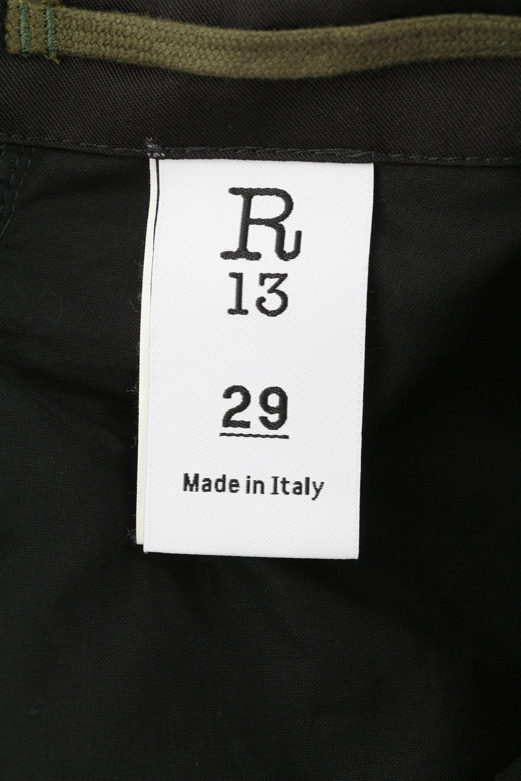 R13 Padded Military Women Trousers 29 Wool Silk Patterned Cropped Insulated FW25