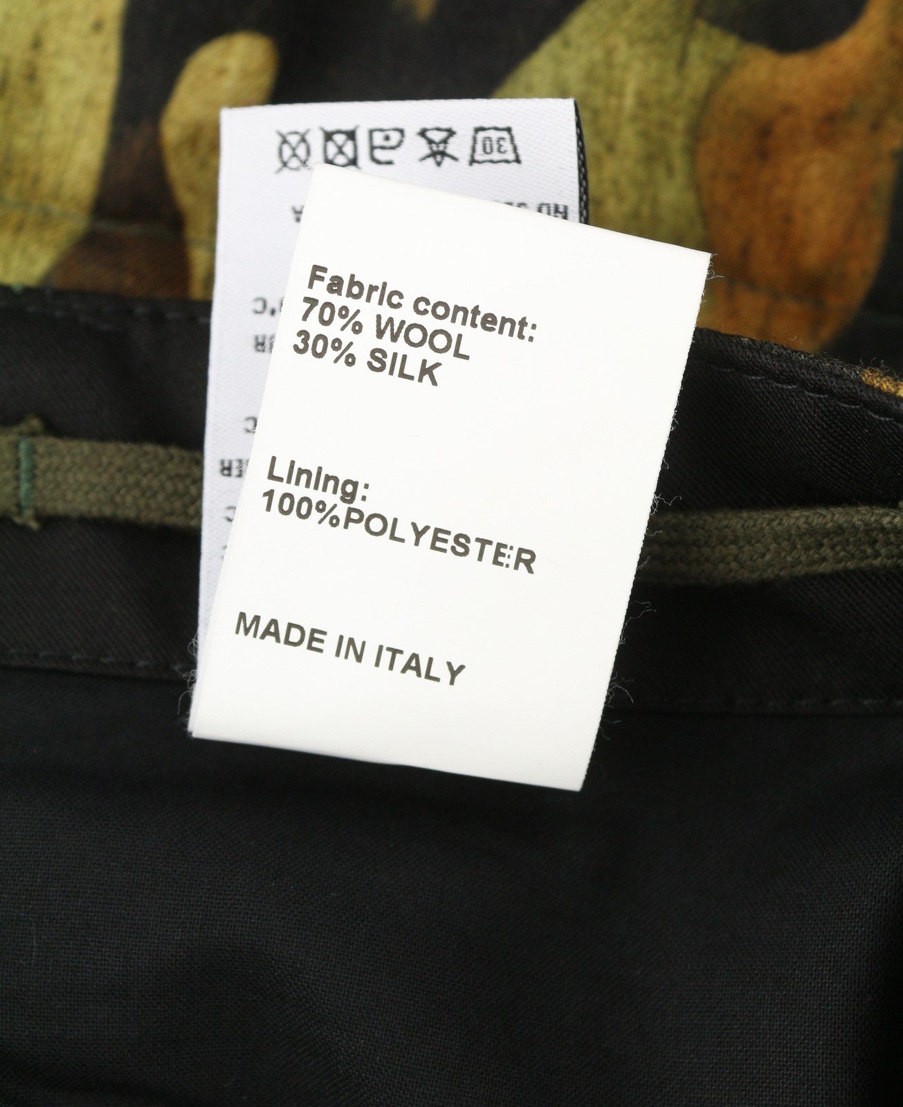 R13 Padded Military Women Trousers 29 Wool Silk Patterned Cropped Insulated FW25