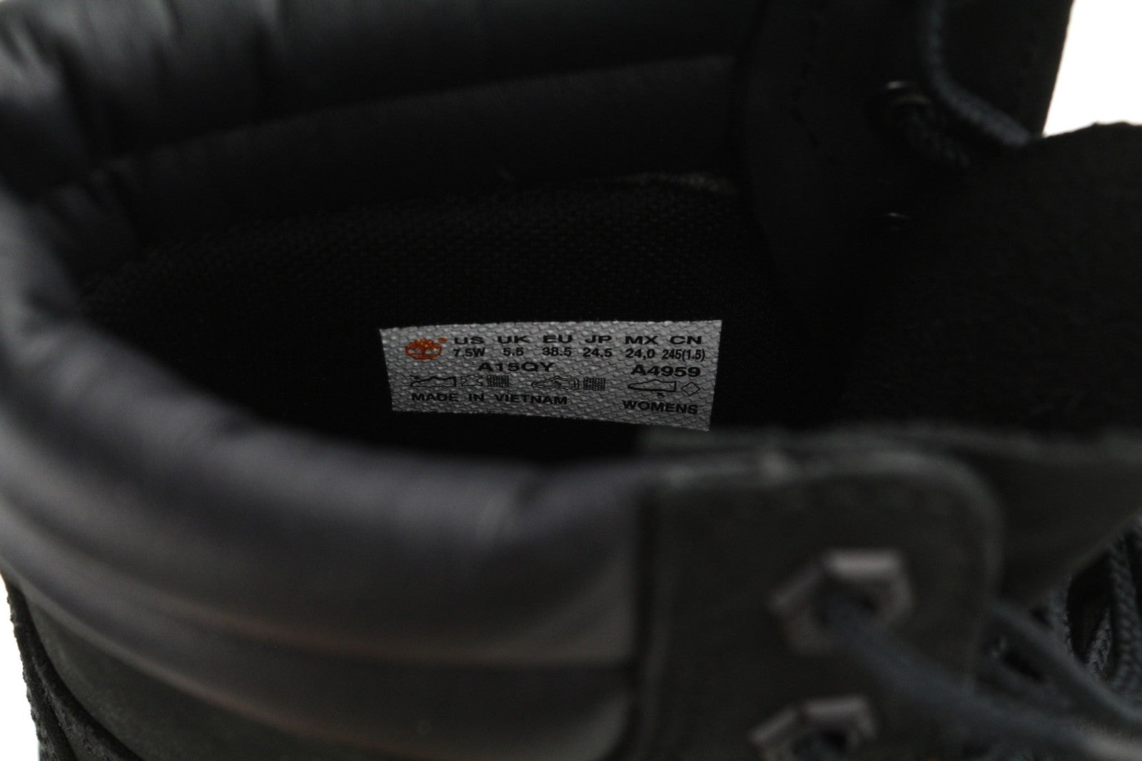 TIMBERLAND A15QY-A4959 Women's EU38.5/39 Black Leather Casual High-Top Boots