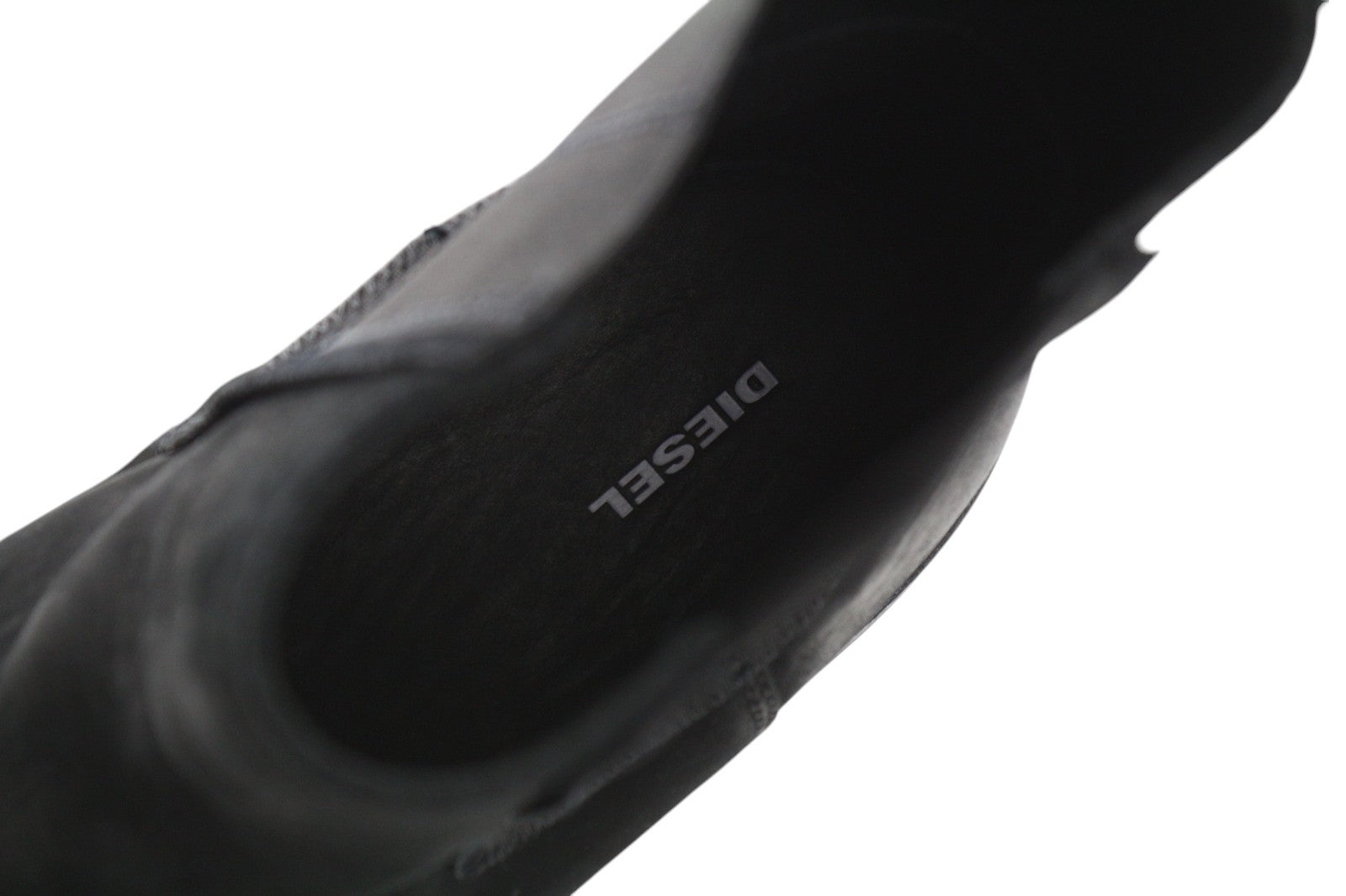 DIESEL D-Throuper Men's EU46 Black Leather Pull-On High-Top Boots RRP€260