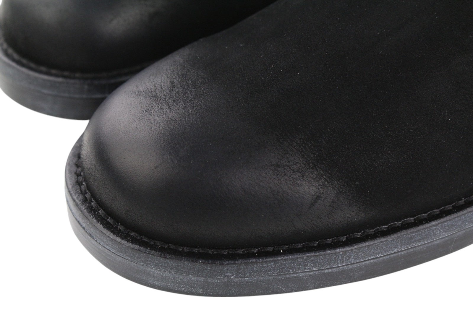 DIESEL D-Throuper Men's EU46 Black Leather Pull-On High-Top Boots RRP€260