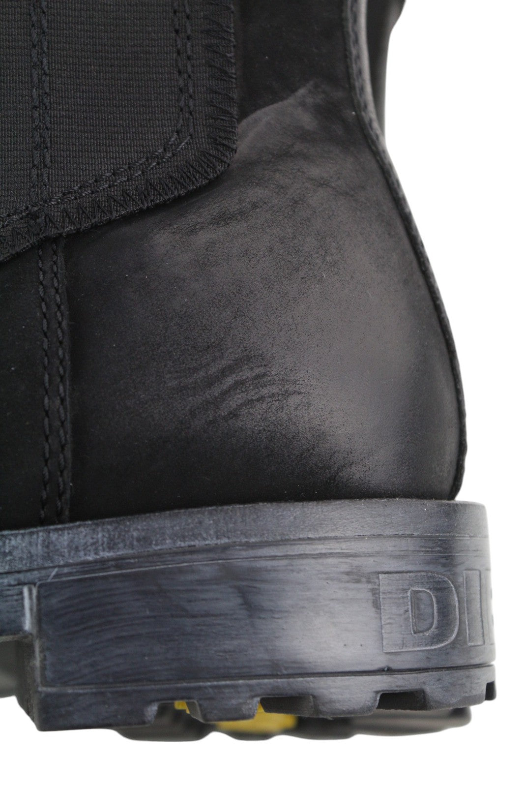 DIESEL D-Throuper Men's EU46 Black Leather Pull-On High-Top Boots RRP€260