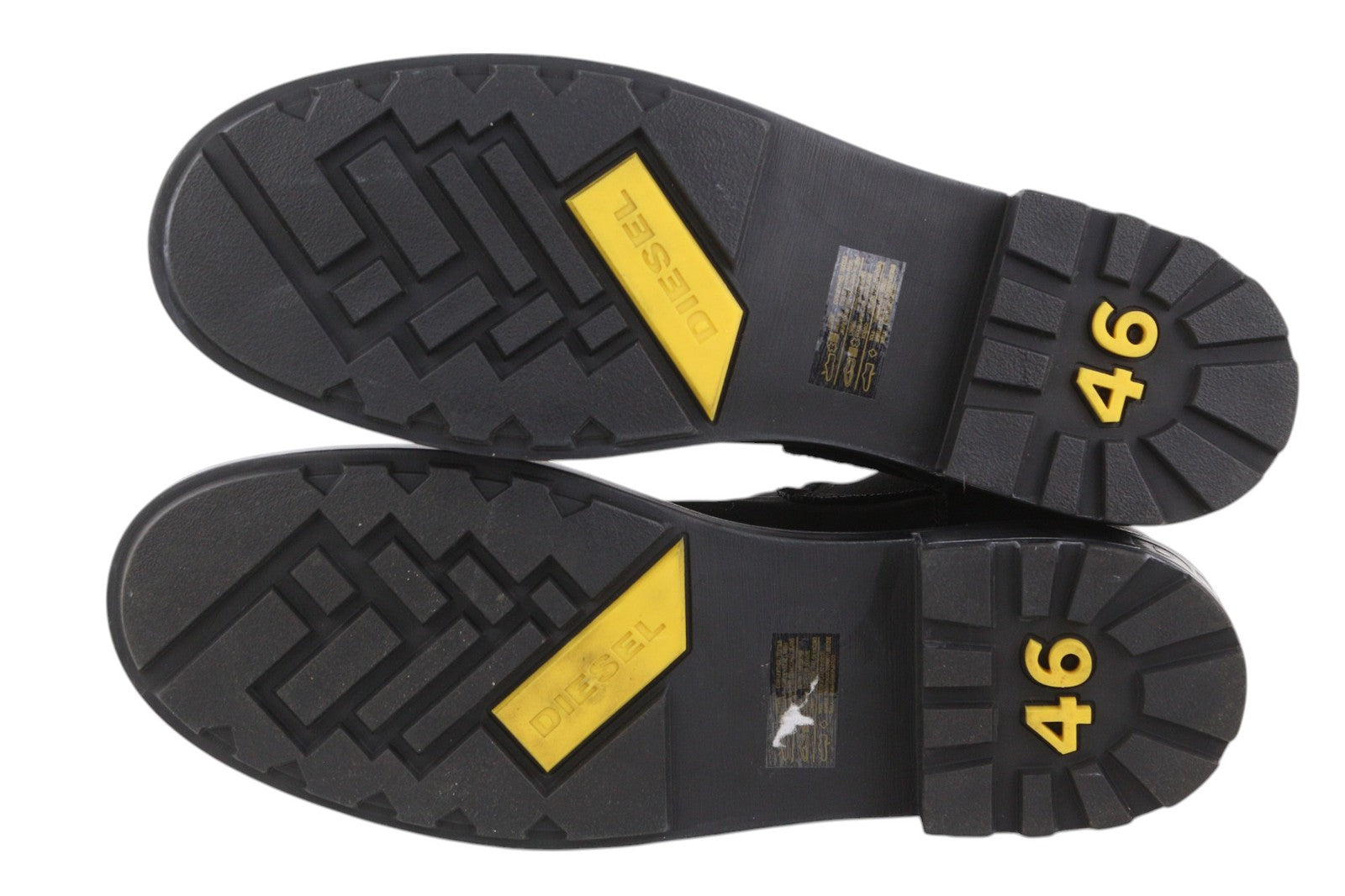 DIESEL D-Throuper Men's EU46 Black Leather Pull-On High-Top Boots RRP€260