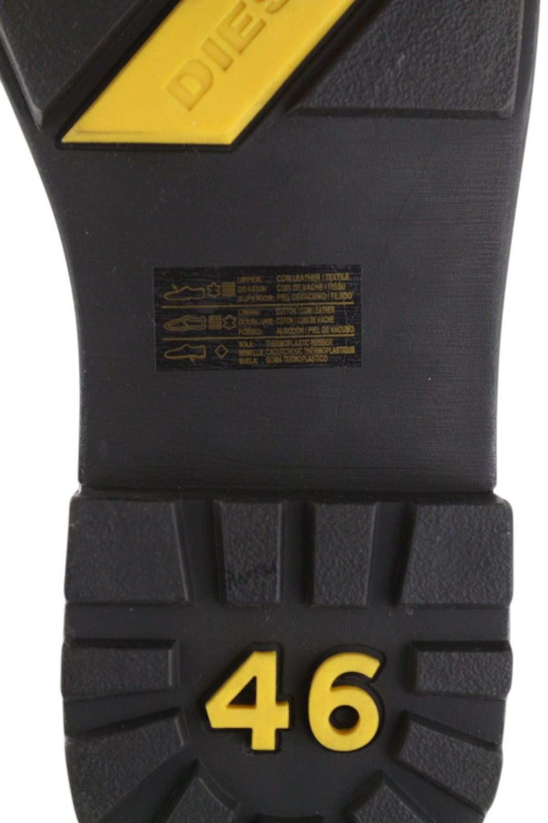 DIESEL D-Throuper Men's EU46 Black Leather Pull-On High-Top Boots RRP€260