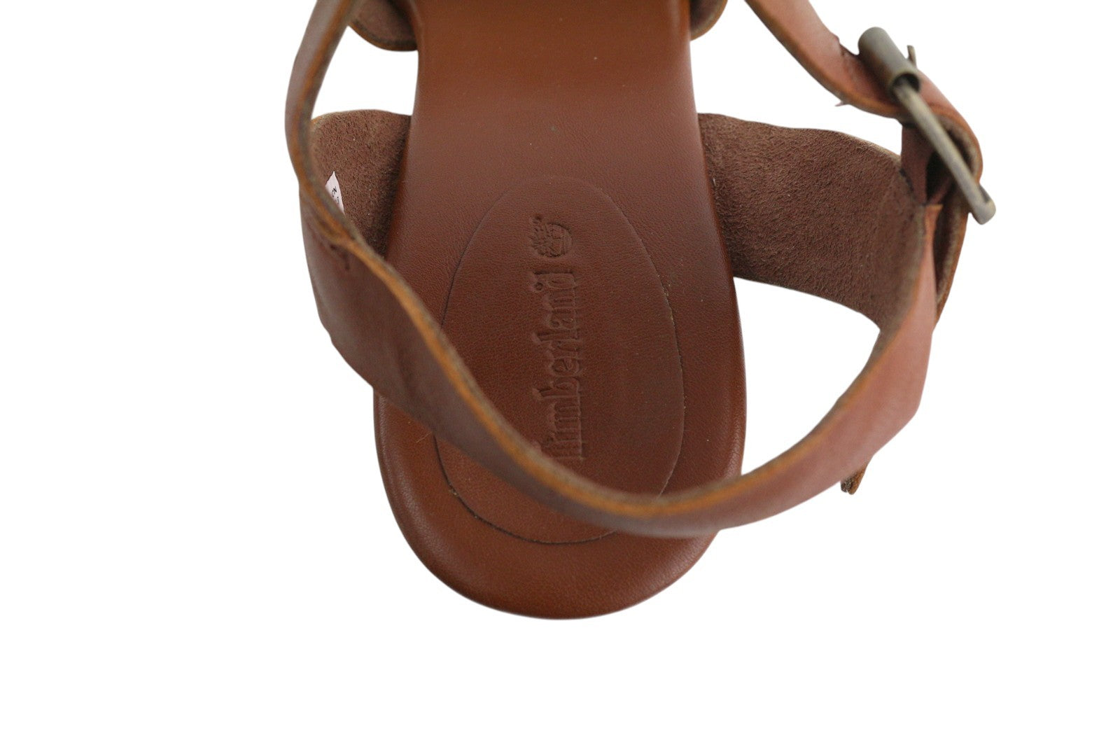 TIMBERLAND A1IEA Women's EU39.5 Brown Leather Buckle Strap Heeled Sandals