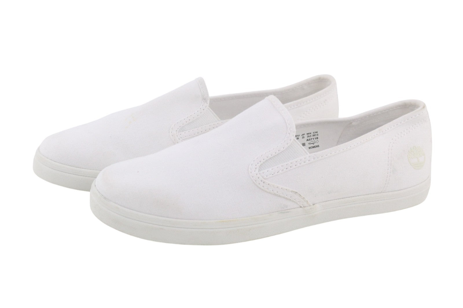 TIMBERLAND A2EXK-A57118 Women's EU38.5/39 White Textile Slip-On Low-Tops