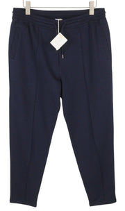 BRUNELLO CUCINELLI Men Trousers L Blue Cashmere Blend Drawstring Sweatpants