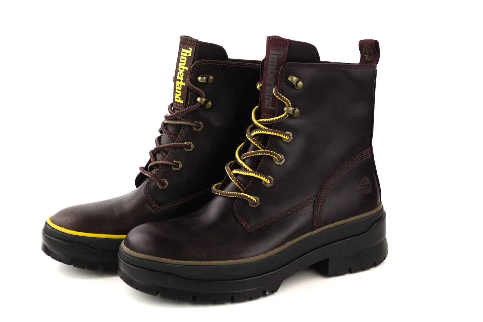 TIMBERLAND A2F7G-A5019 Women's EU39.5/40 Dark Purple Leather Lace-Up High-Tops