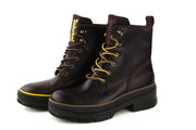 TIMBERLAND A2F7G-A5019 Women's EU39.5/40 Dark Purple Leather Lace-Up High-Tops