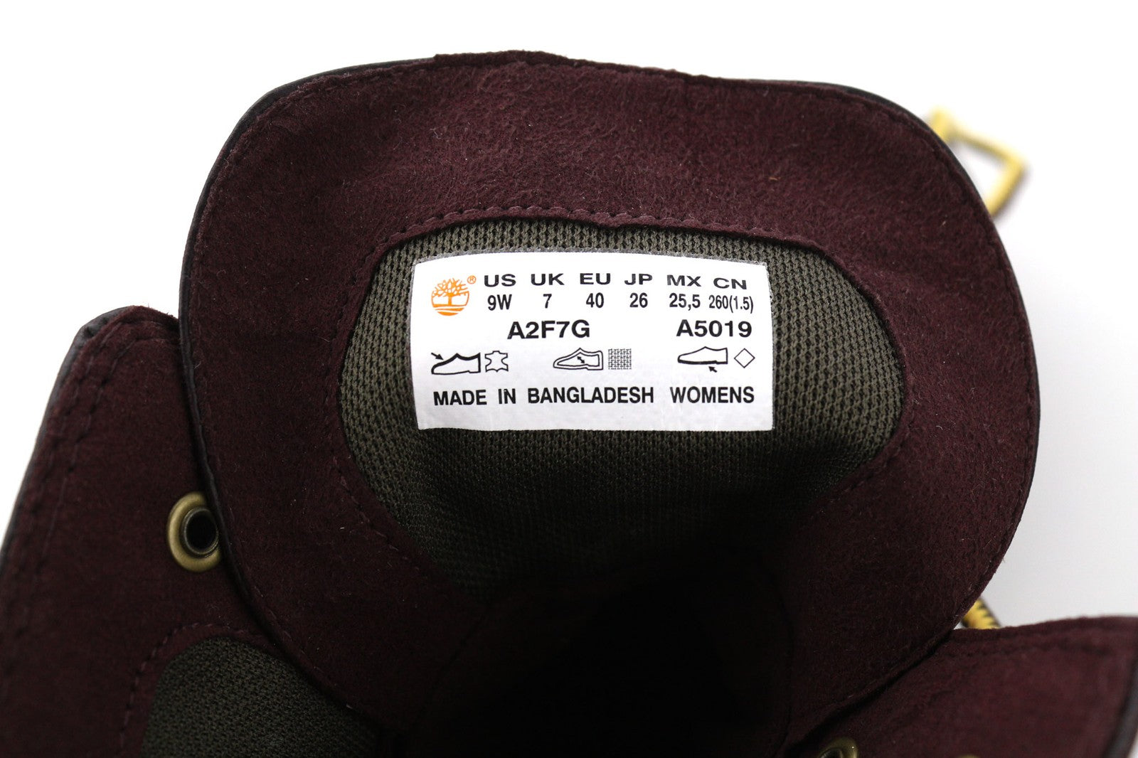 TIMBERLAND A2F7G-A5019 Women's EU39.5/40 Dark Purple Leather Lace-Up High-Tops