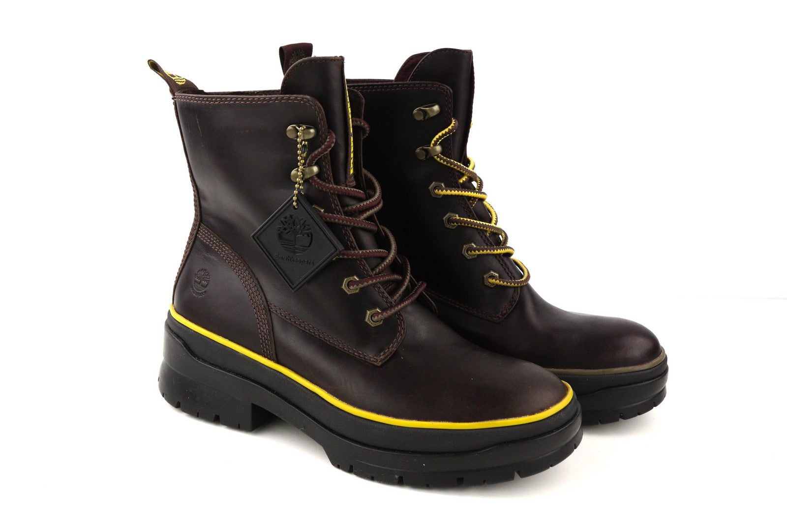 TIMBERLAND A2F7G-A5019 Women's EU39.5/40 Dark Purple Leather Lace-Up High-Tops