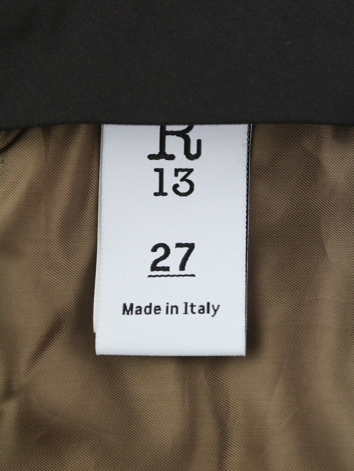 R13 Expored Seam Women Trousers 27 Melange Beige Wool Flared Leg Button RRP799