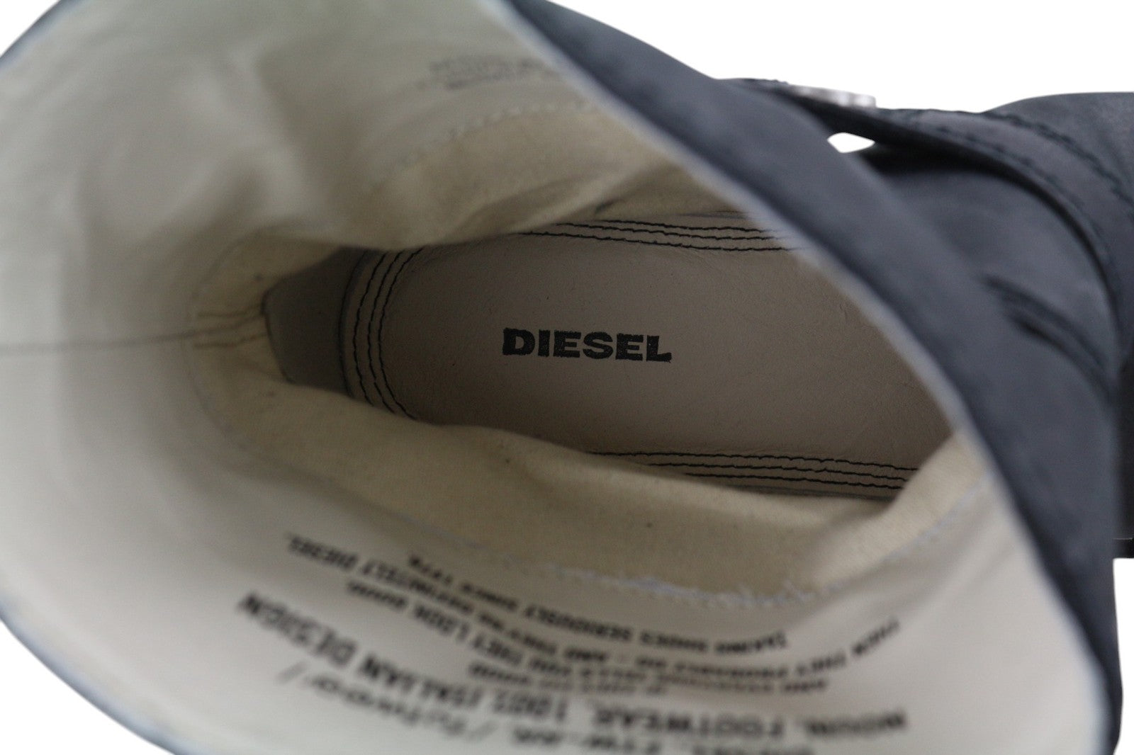 DIESEL D-Throuper Women's EU40 Black Leather Pull-On Casual Boots RRP€280