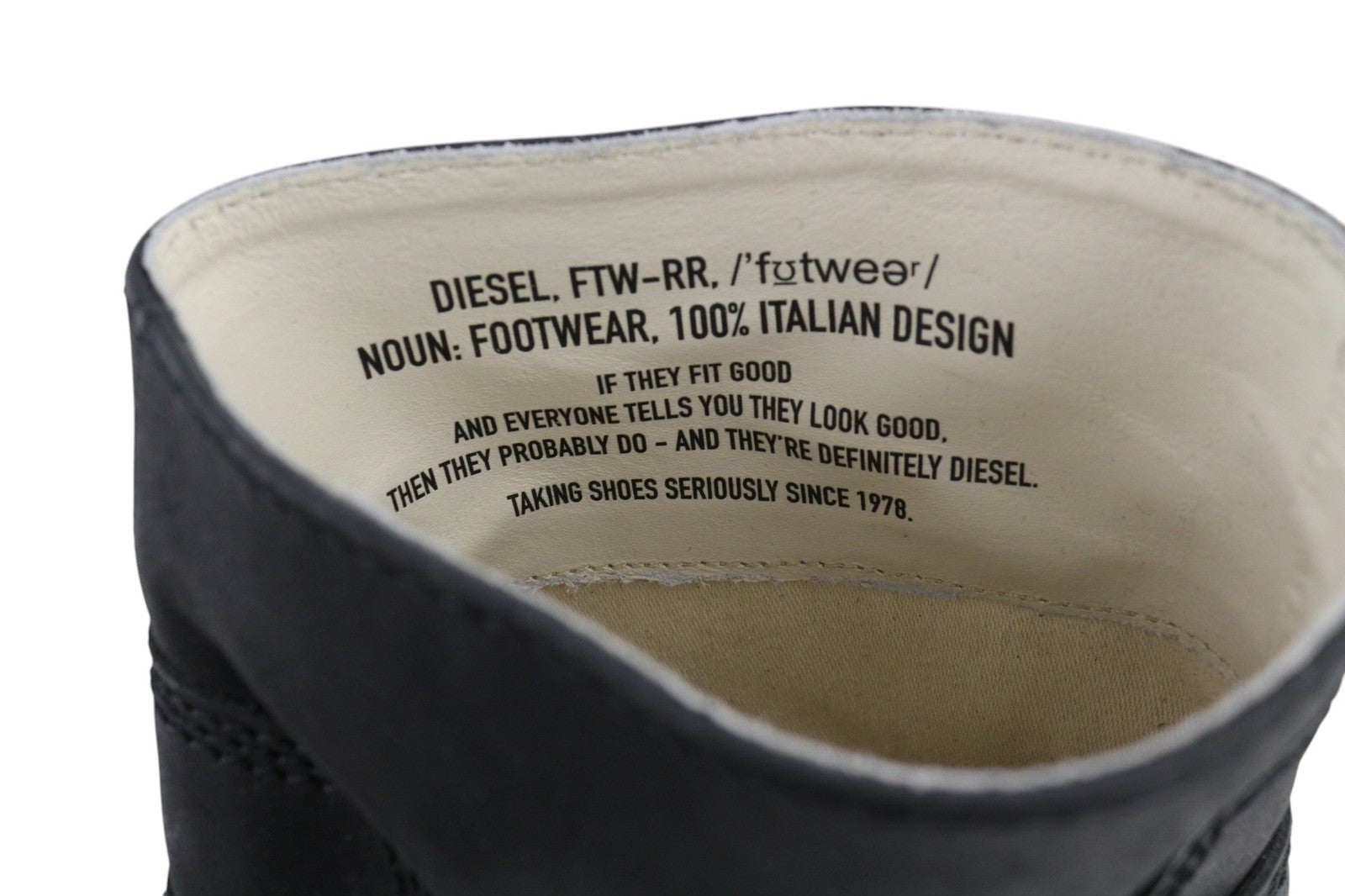 DIESEL D-Throuper Women's EU40 Black Leather Pull-On Casual Boots RRP€280