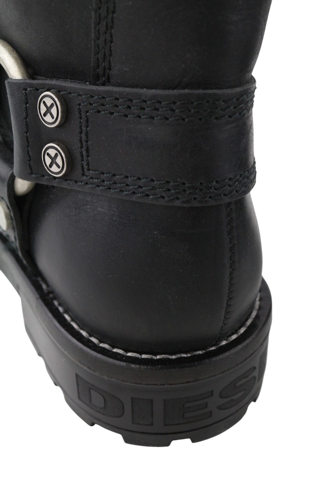 DIESEL D-Throuper Women's EU40 Black Leather Pull-On Casual Boots RRP€280