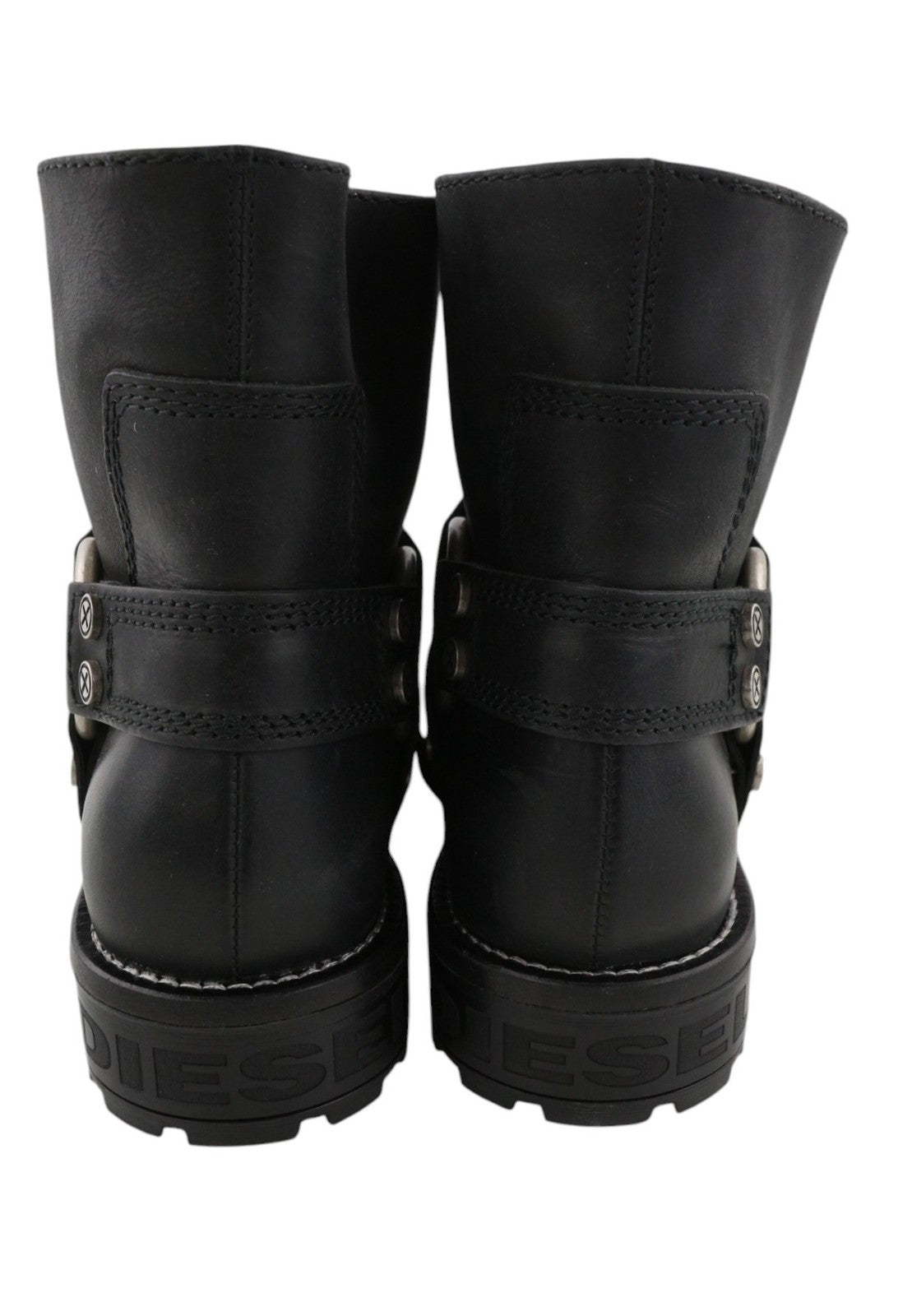 DIESEL D-Throuper Women's EU40 Black Leather Pull-On Casual Boots RRP€280