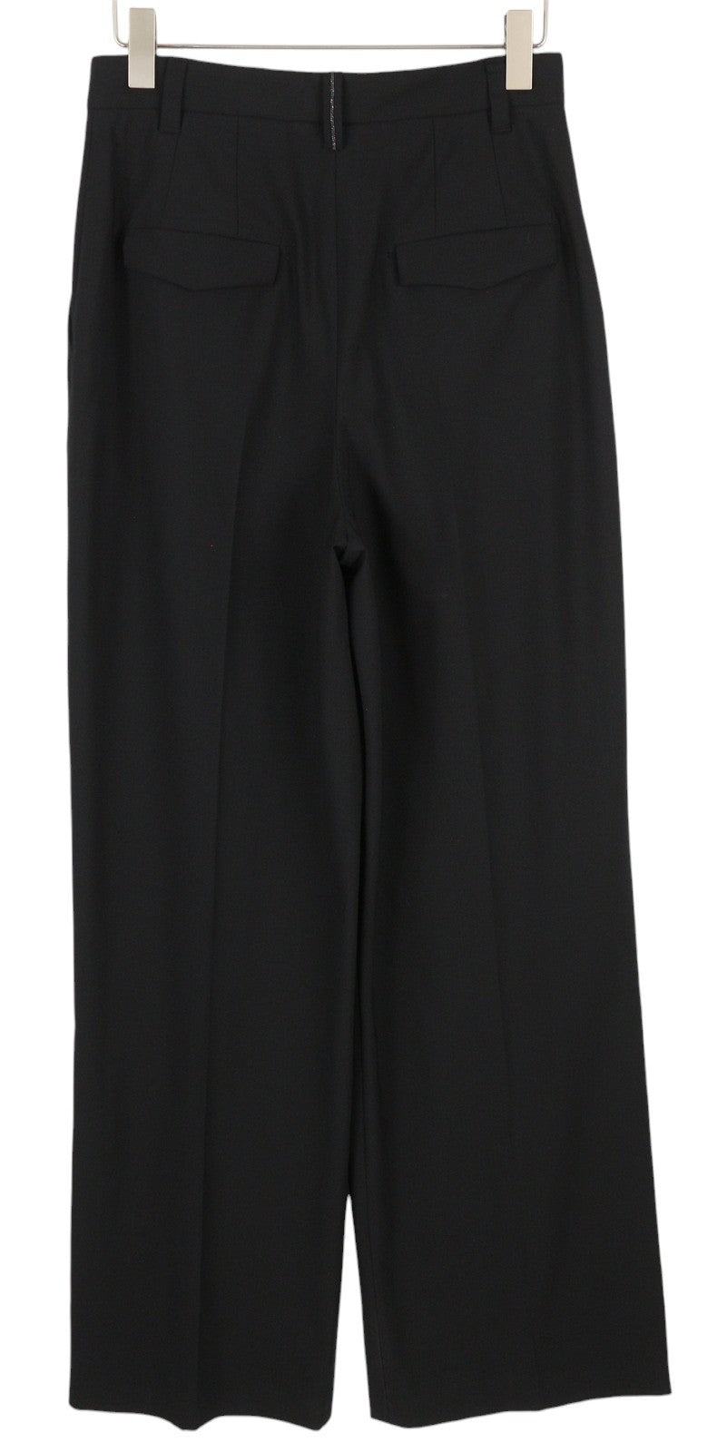 BRUNELLO CUCINELLI Women Trousers EU38 Black Pleated High Waist Zip Flared Leg