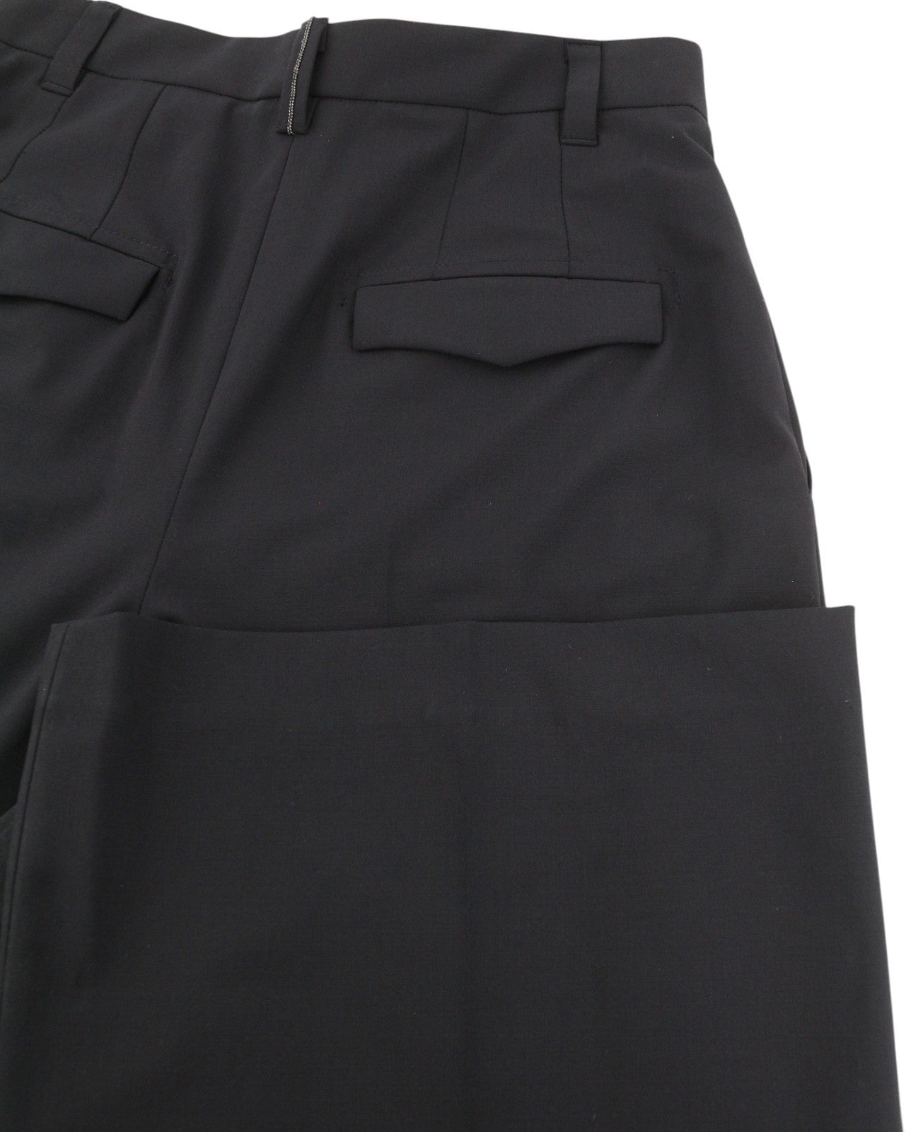 BRUNELLO CUCINELLI Women Trousers EU38 Black Pleated High Waist Zip Flared Leg