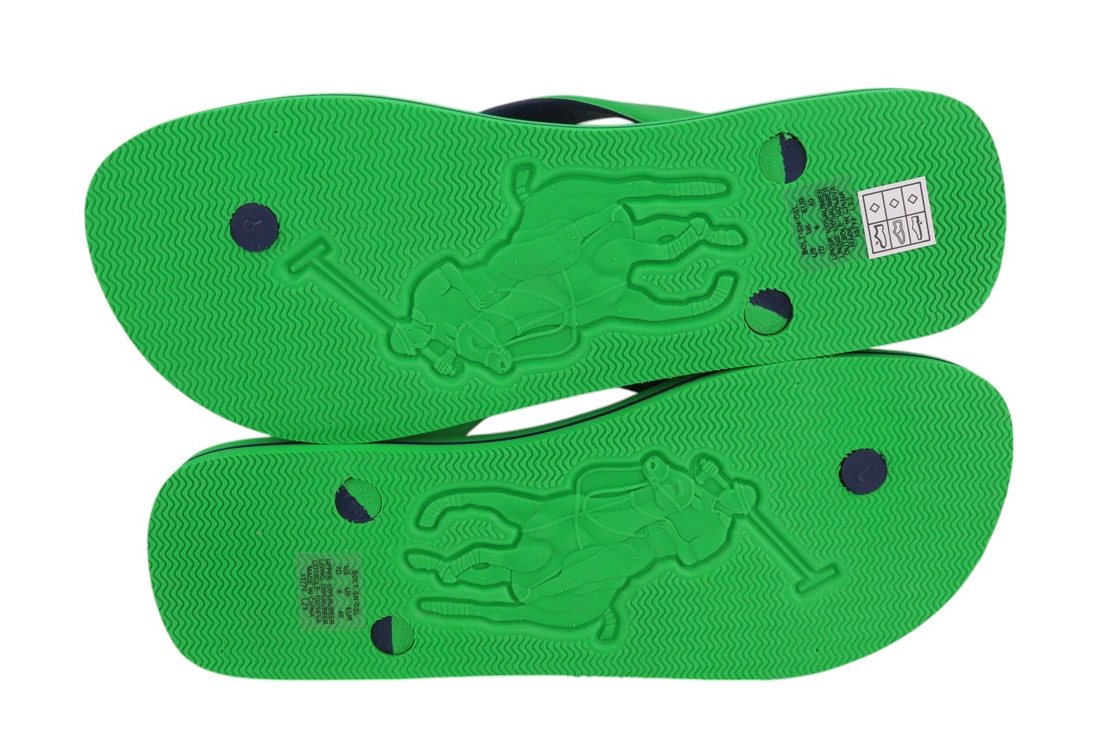 RALPH LAUREN Bolt-Sn-Csl Men's EU40/41 Green Flip-Flops Summer