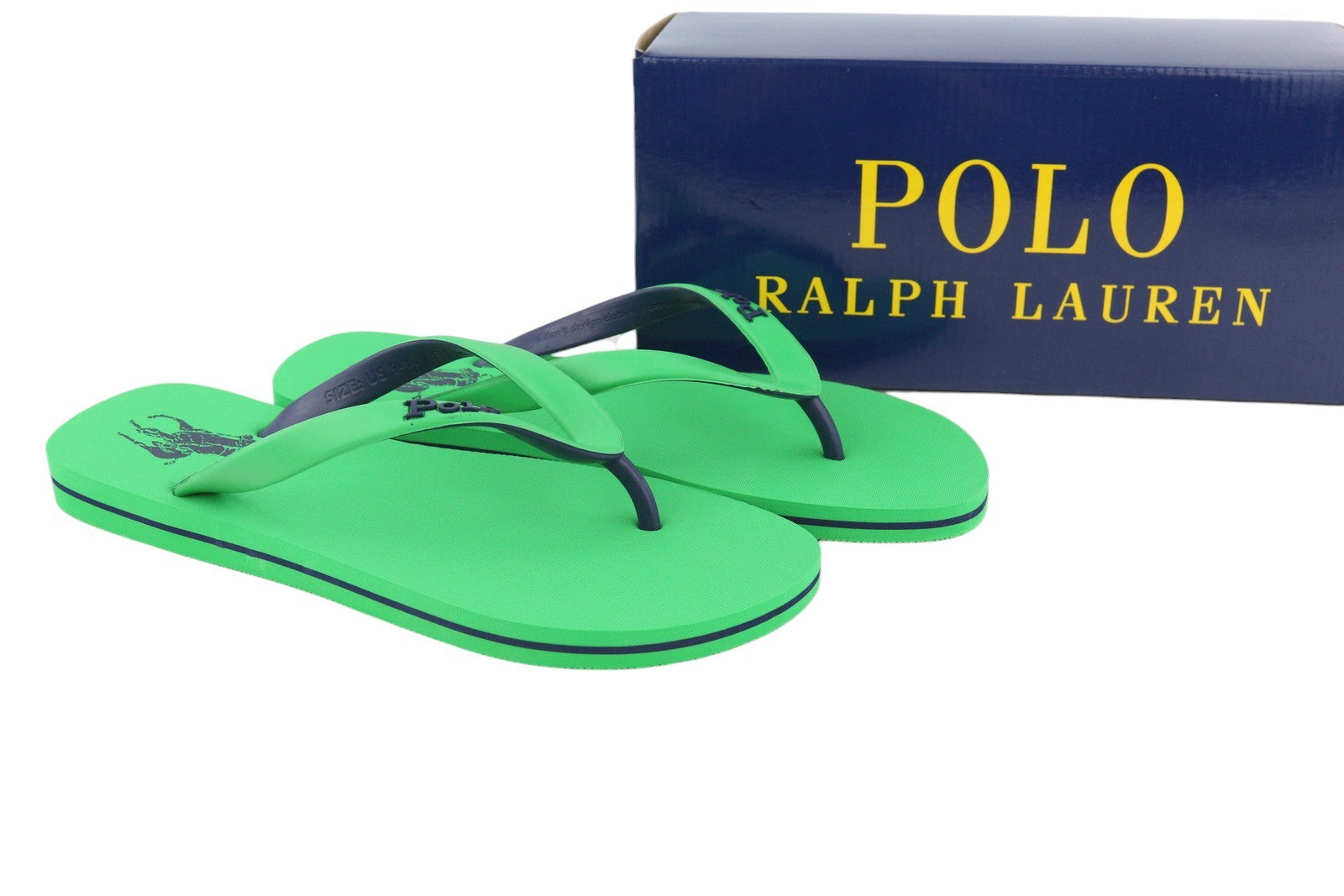 RALPH LAUREN Bolt-Sn-Csl Men's EU42/43 Green Flip-Flops Summer Wear
