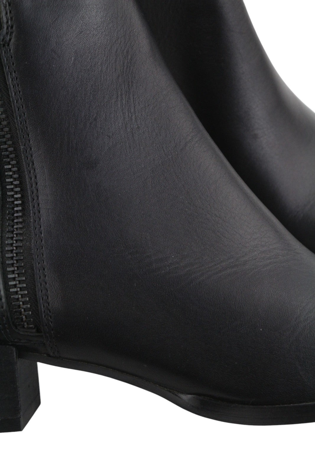 DIESEL D-Arlin Women's EU39 Black Zipped Leather Ankle Heel Shoes RRP€260