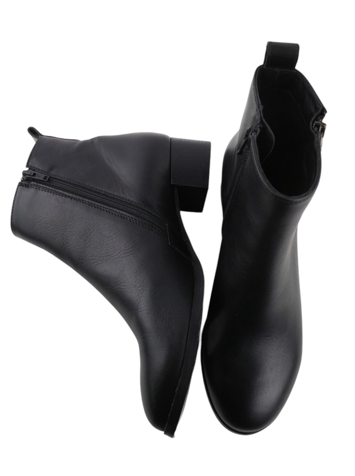 DIESEL D-Arlin Women's EU39 Black Zipped Leather Ankle Heel Shoes RRP€260